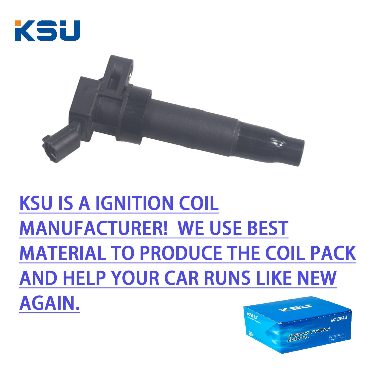 KSU Coil pack Spark Plug compatible with Kia Sorento 2.4L L4 2015