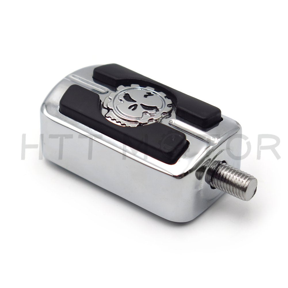 Unknown SMT-MOTO Motorcycle Shifter Peg - Chromed Aluminum Replacement for Harley Electra Wide Super Low Glide Softail XLX, HTTMT Skull
