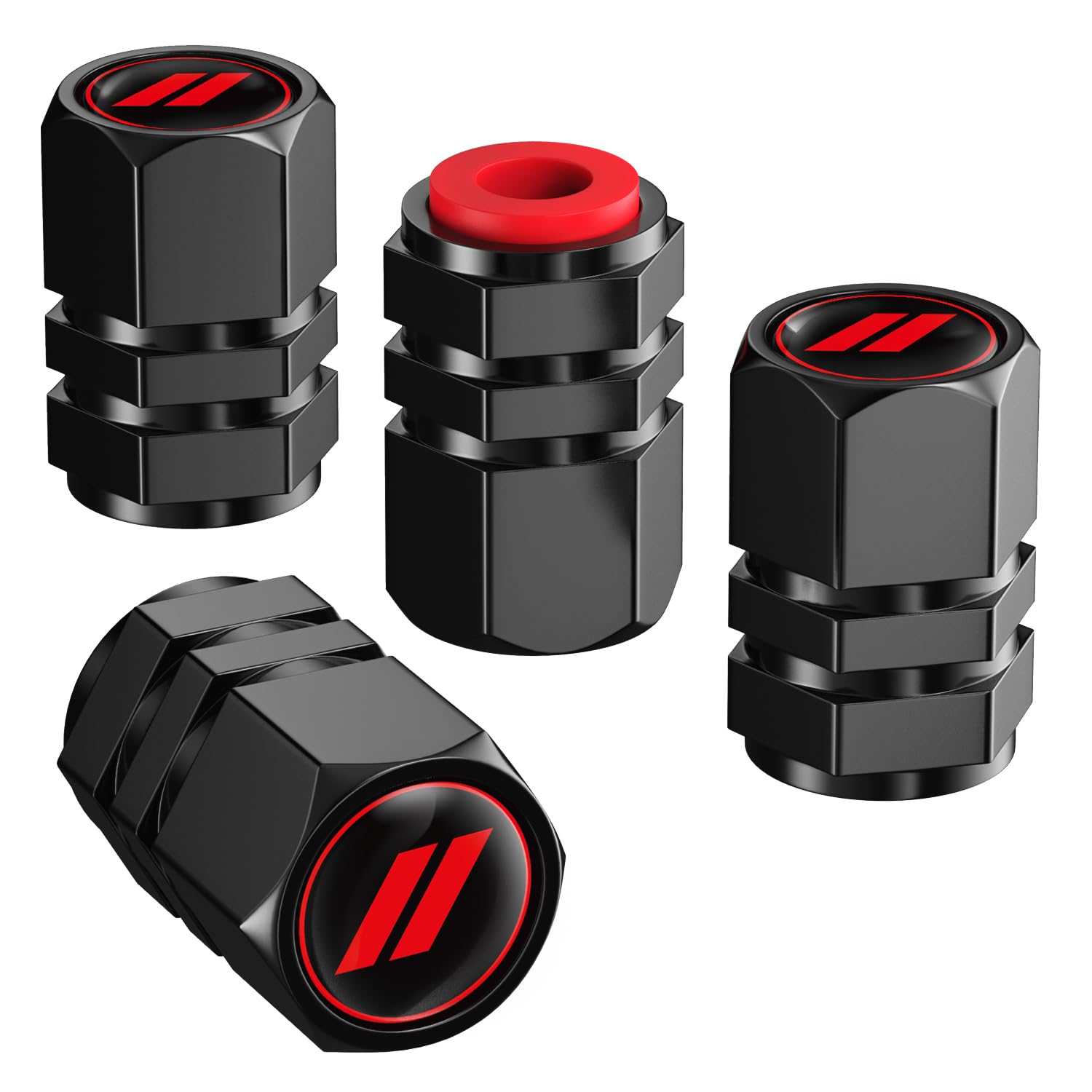 Annloysky 4Pcs Tire Valve Stem Caps To Dodge Challenger Charger Srt Ram Auto Accessories, Aluminum Tire Valve Cap Set, Corrosion