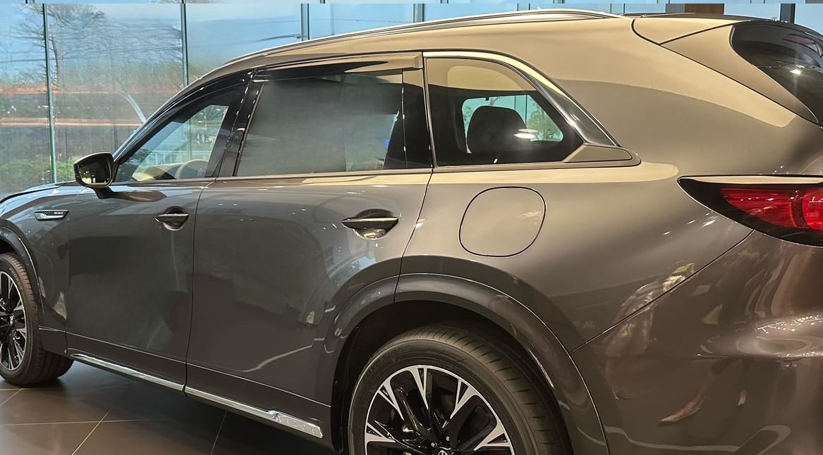 2024 2025 Tape-On Rain Guards For Mazda Cx-90 & Cx-70 Side Window Visor Deflectors Turbo S Select Preferred Plus Premium Tinted