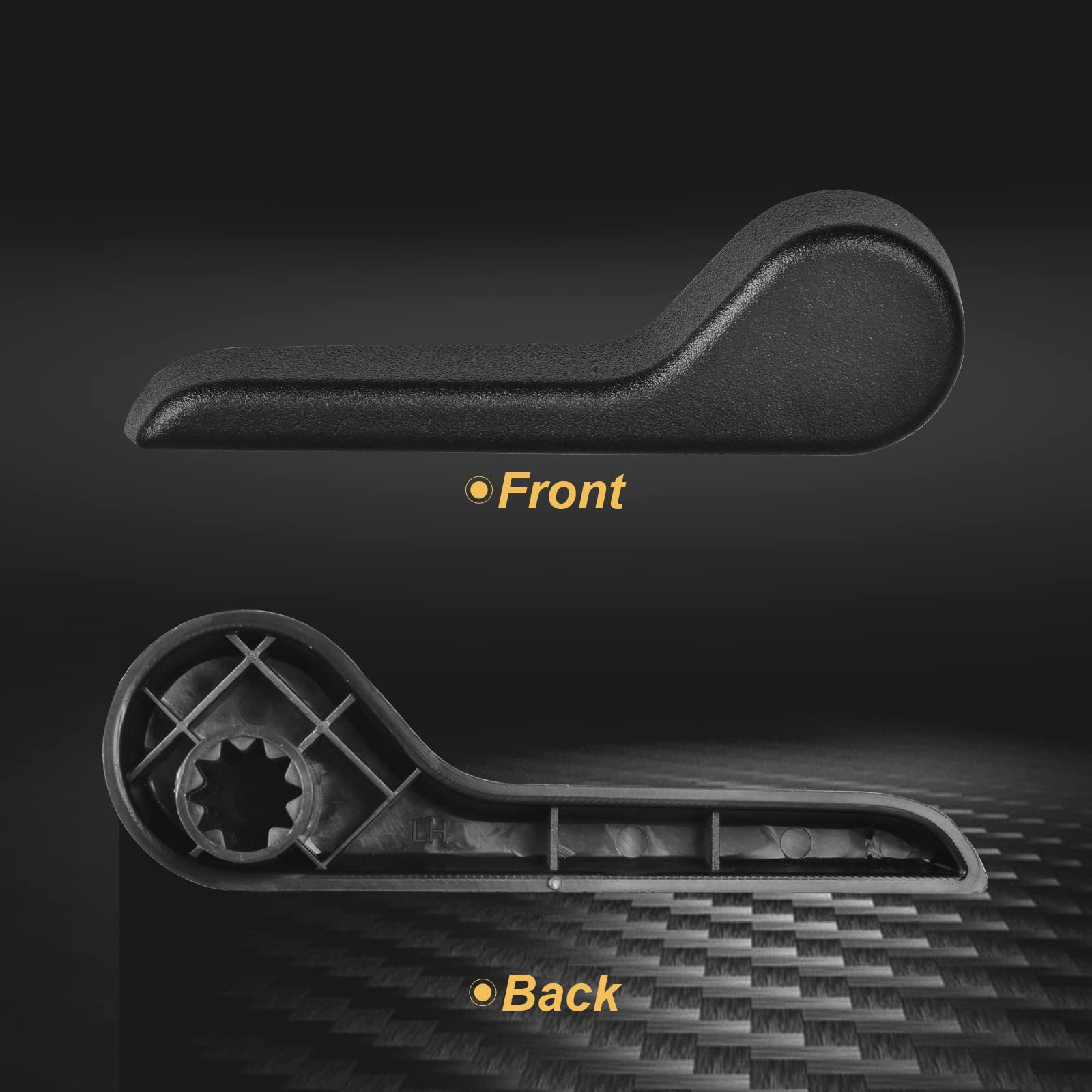 Bjyxshop 2Pcs Black Seat Recliner Handle Lever Seat Back Adjustment Front Left Right Driver Passenger Side Replacement For Chevy