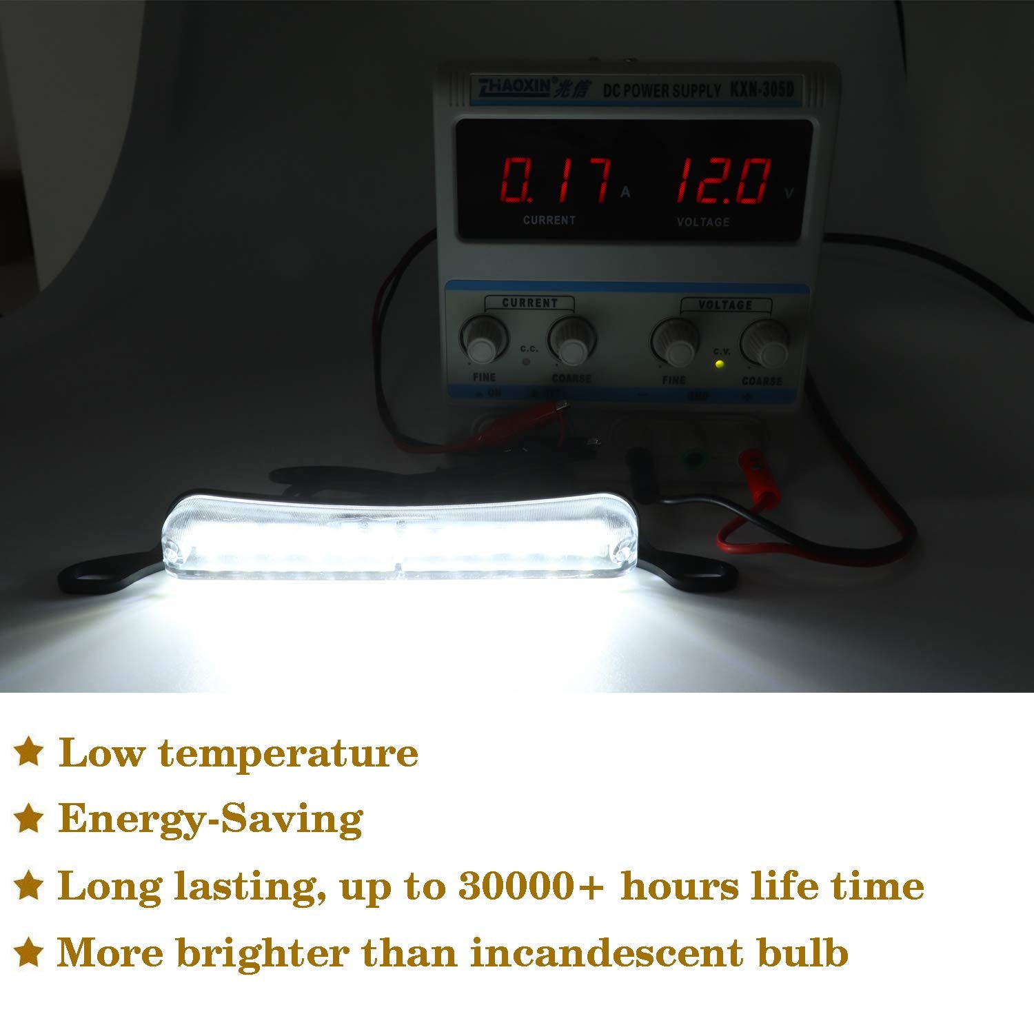 LivTee LED License Plate Light Assembly - Bright Xenon White 6000K for Trailer, UTV, ATV, Truck, RV, Boat