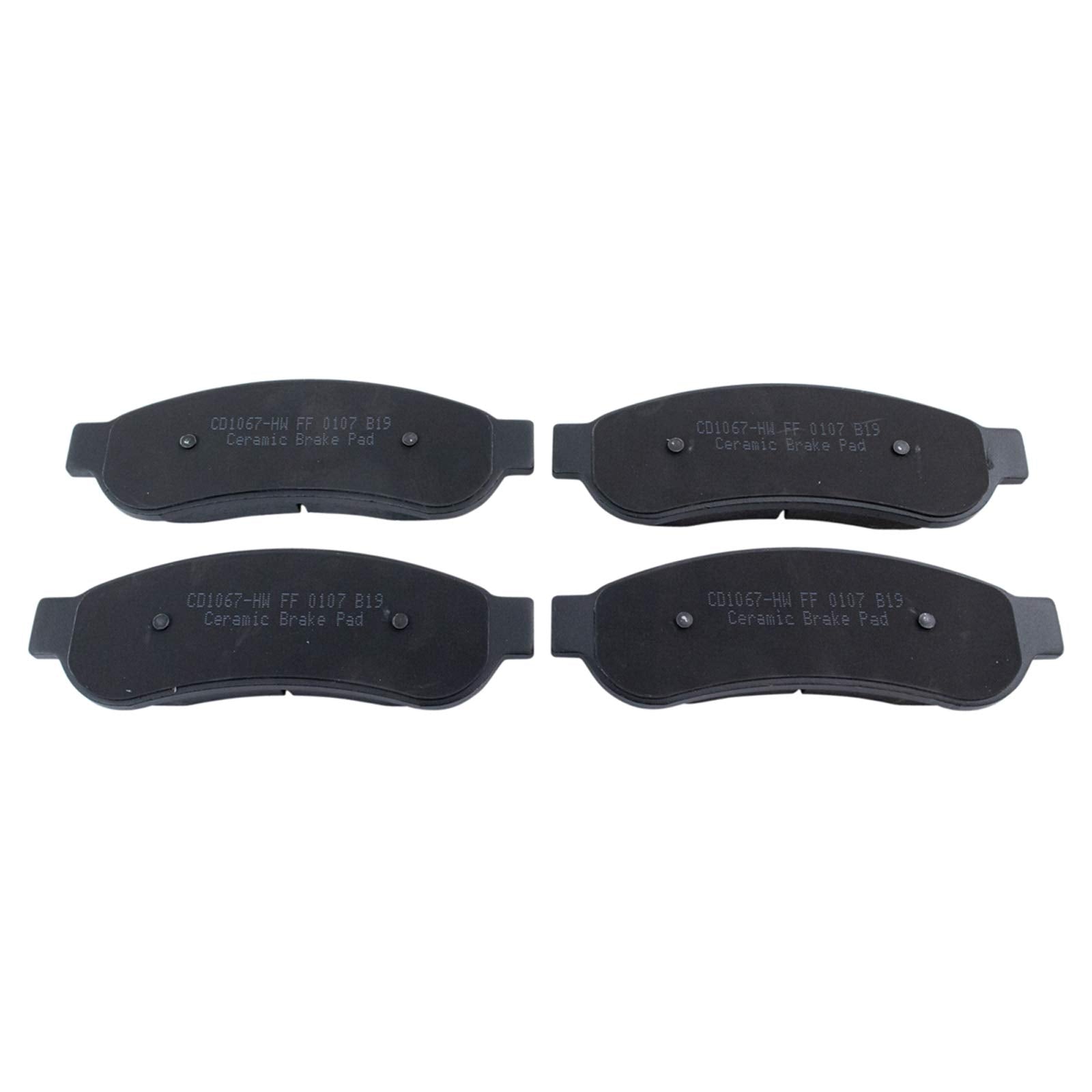 TRQ Rear Brake Pads Ceramic - Compatible with 2008-2012 Ford F-250, 2005-2012 F-350, 2011-2012 F-450 Super Duty