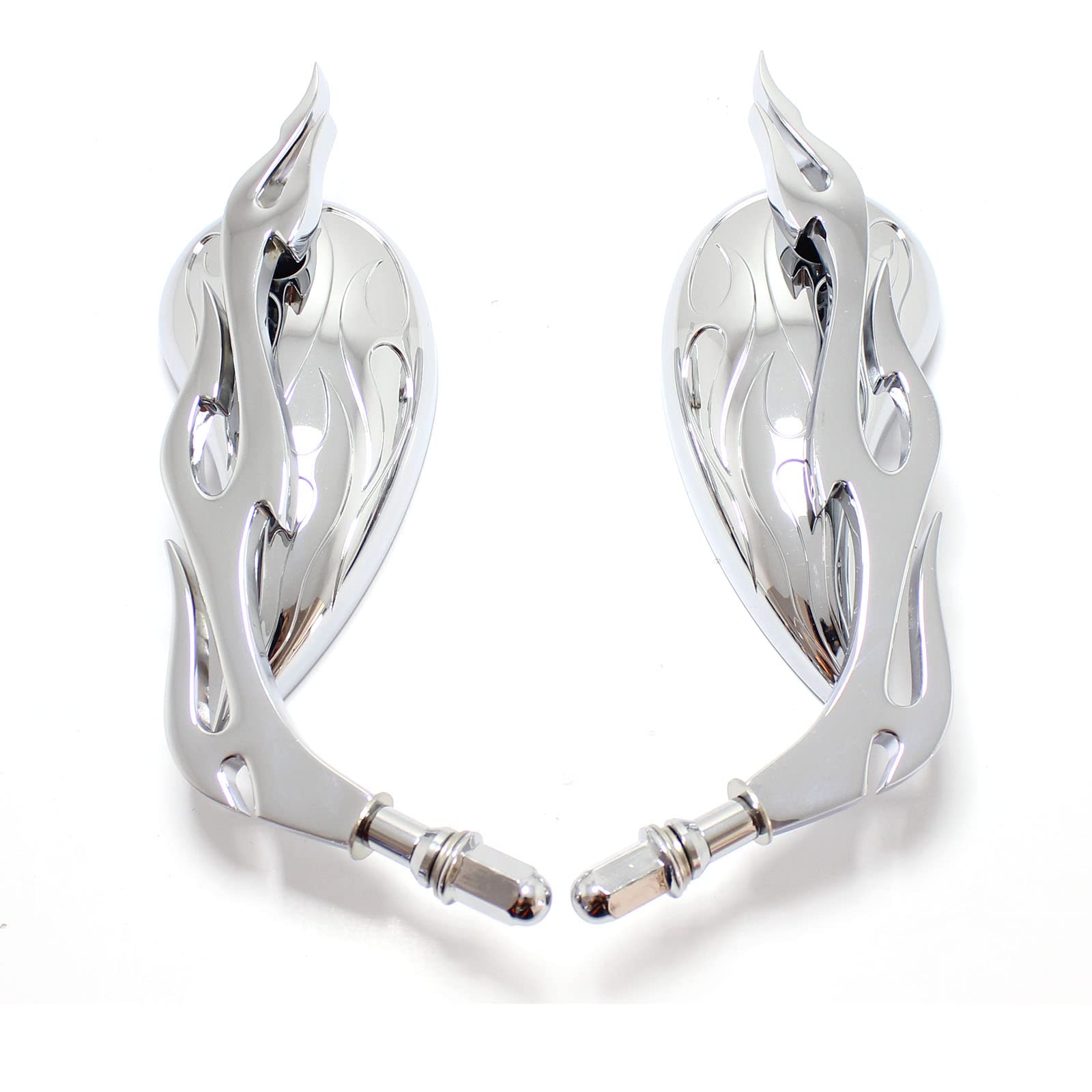 8mm Chrome Motorcycle Teardrop Rearview Side Mirrors For Sportster XL 883 1200 Road King V-Rod Street Glide Electra Glide Dyna S