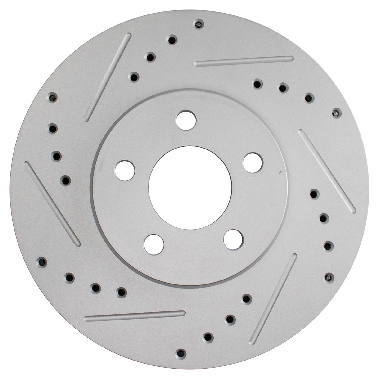 Trq Front Performance Brake Rotors Set Premium G-Coated Cross Drilled & Slotted Compatible With 2001-2010 Chrysler Pt Cruiser