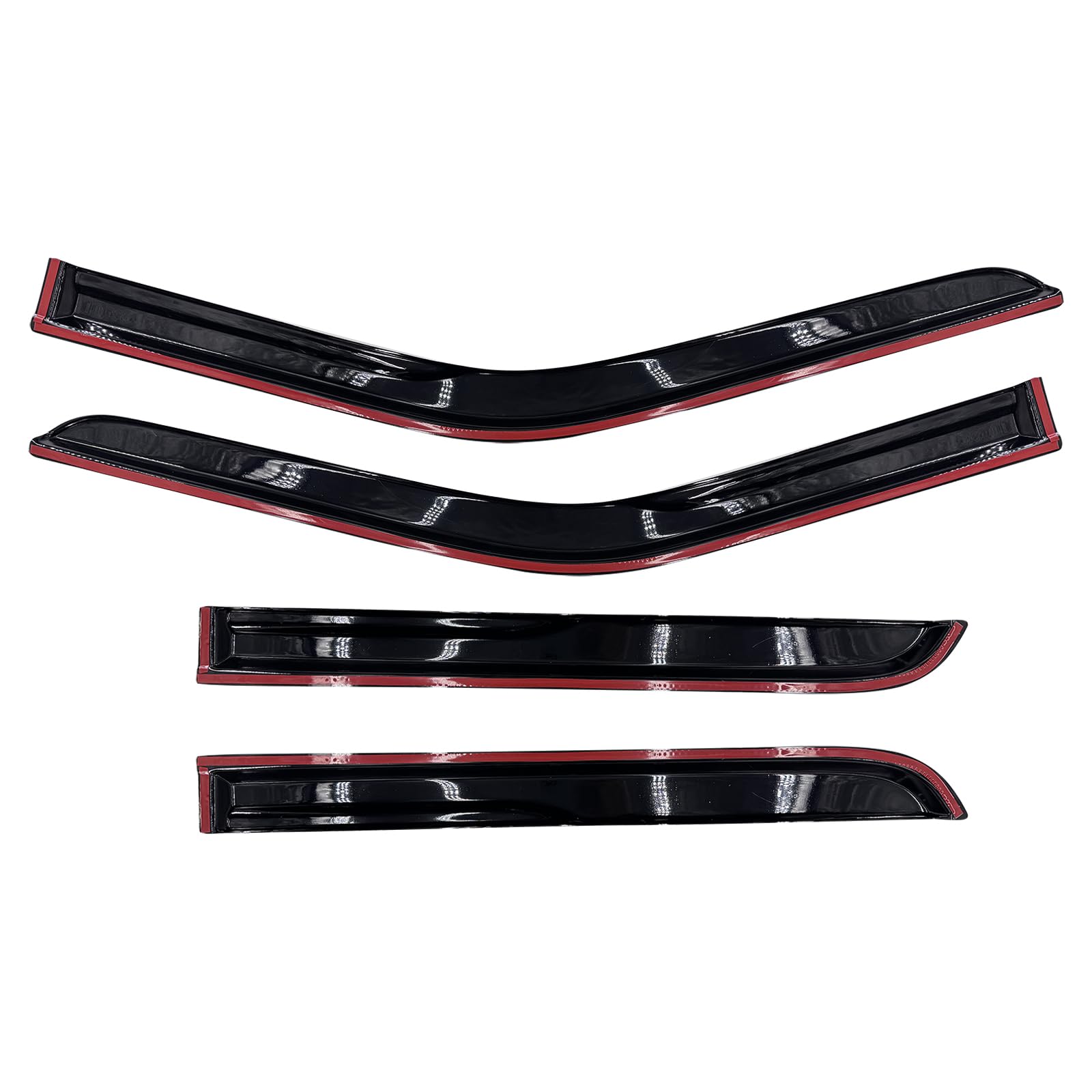 DYRDINSHOW Rain Guards - Window Visors for 2015-2024 F150 SuperCrew, F250-F550, Black, 4 PCS