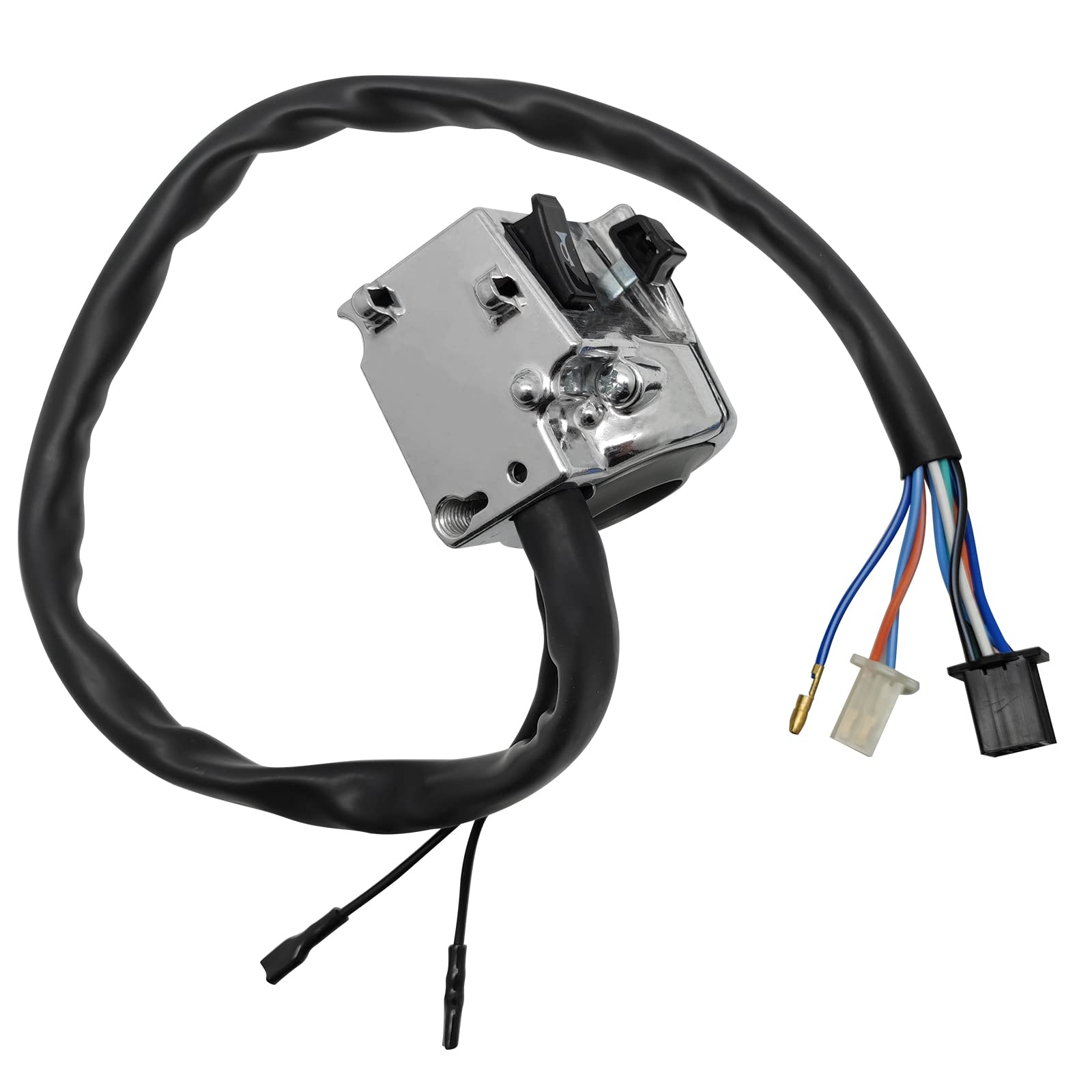 JAVIK Left Control Switch for Honda Shadow ACE 750 VT750C/VT750CD 1998-2003, OEM# 35020-MBA-000, Silver
