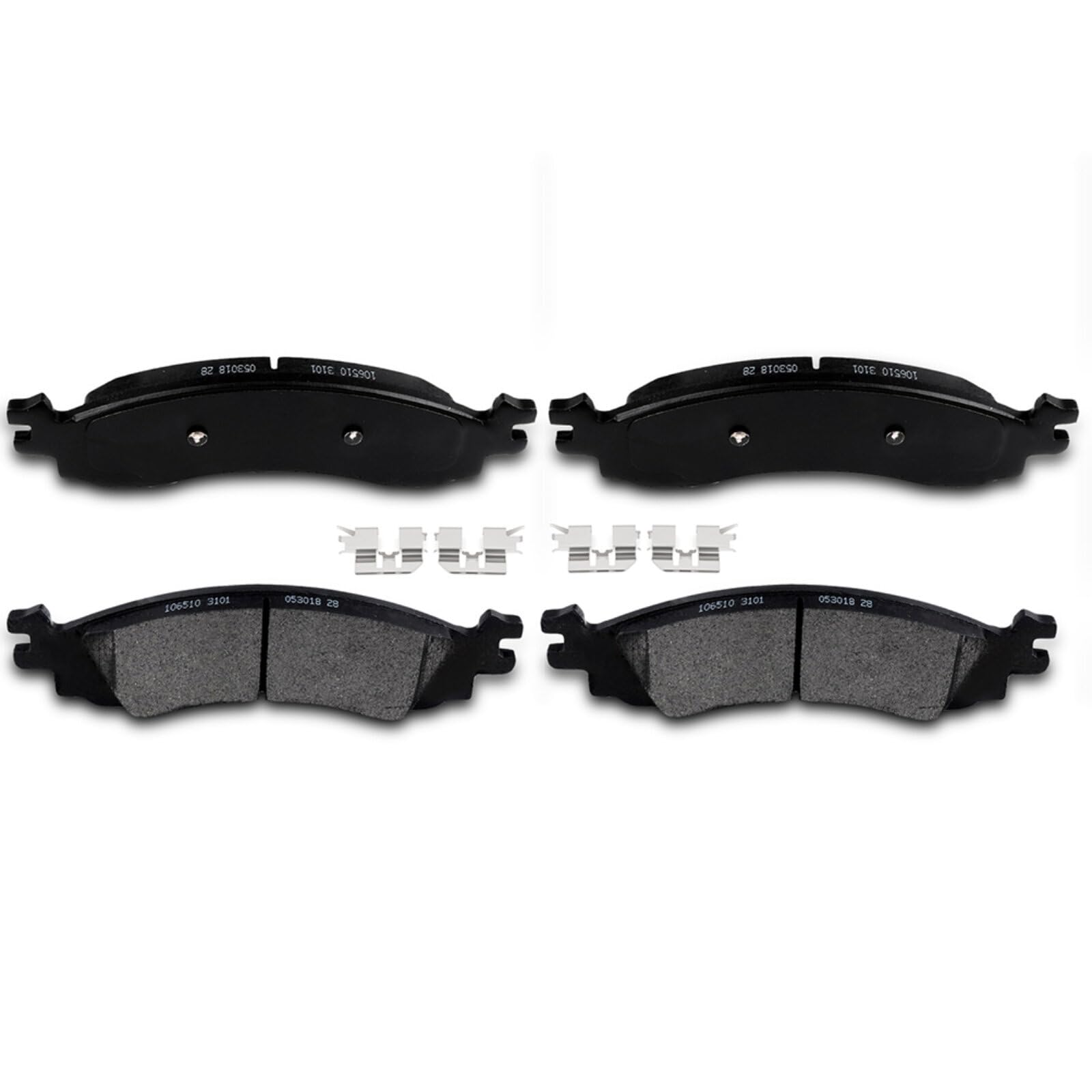 Cciyu D1158 Front Semi-Metallic Disc Brake Pads Kit - Ford Explorer 2006-2010, Explorer Sport Trac 2007-2010, Taurus 2010-2012,