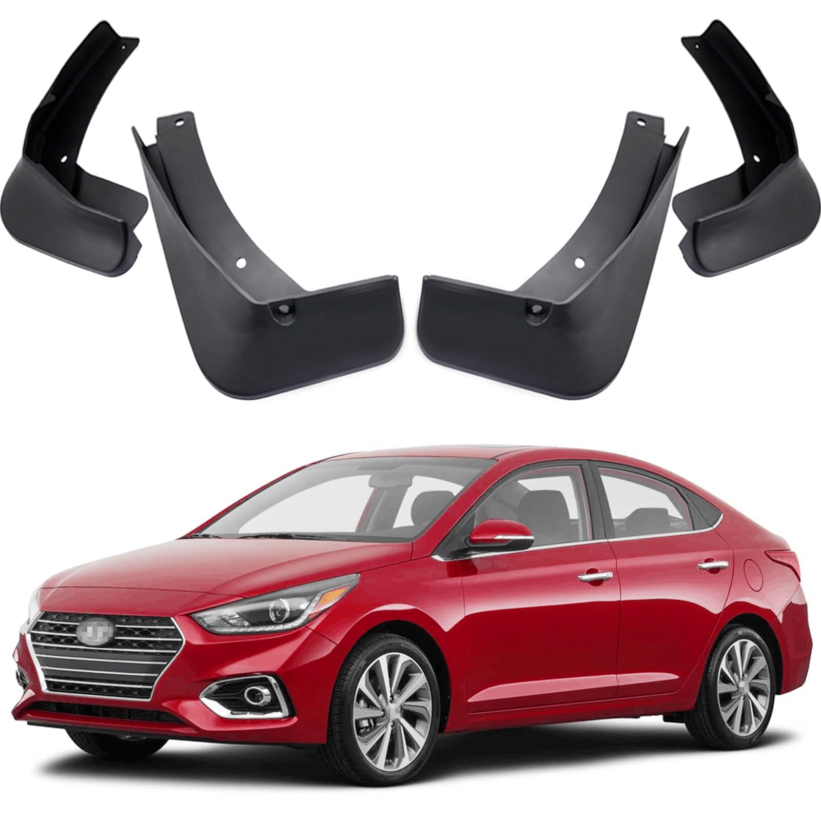 Moertifei Car Mudguard Fender Mud Flaps Splash Guards Compatible With Hyundai Accent 2018 2019 2020 2021 2022