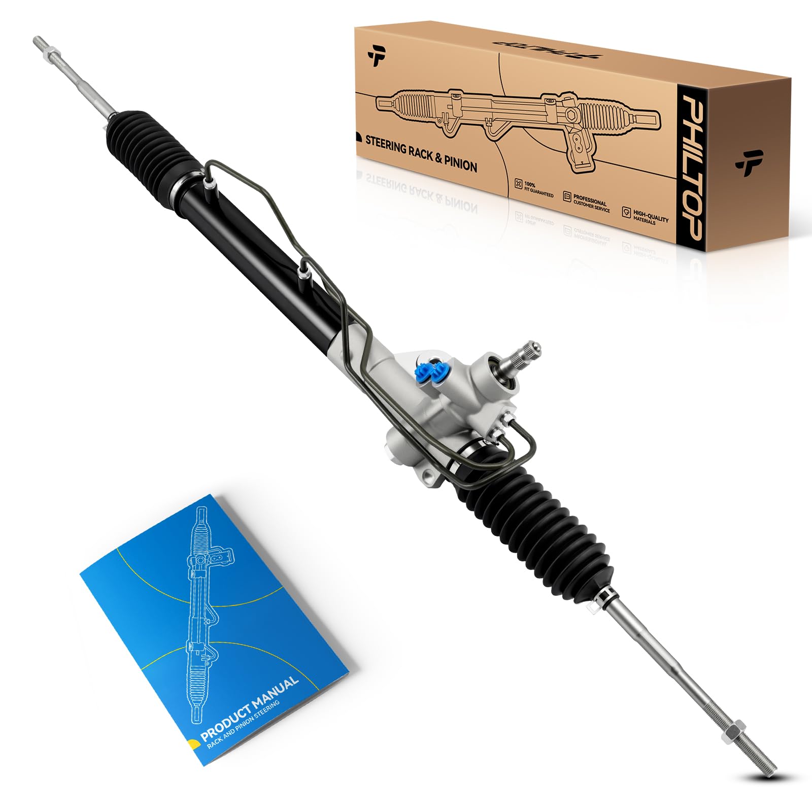 PHILTOP Power Steering Rack and Pinion Compatible with Nissan Sentra 2002-2006 1.8L, Sentra 2000-2001 All Models, Hydraulic Rack