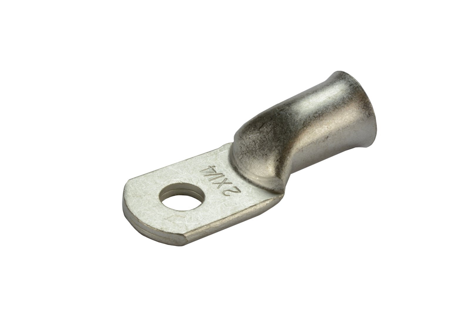Temco 100 Pack Tinned Copper Welding Battery Cable Ends, Lugs Terminal 2 Awg 1/4'' Hole - Marine Grade (6 Awg To 1/0 Awg Options