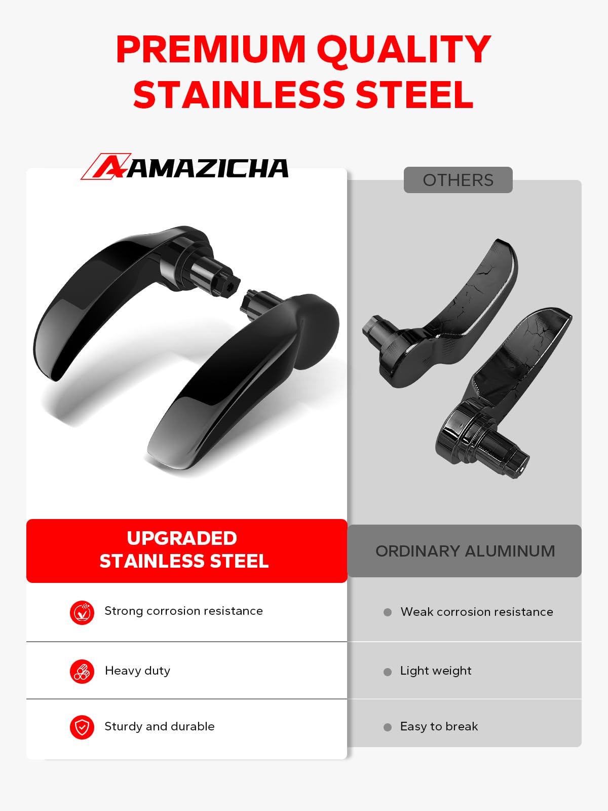 Amazicha Gloss Black Saddlebag Latch Kit Saddle Bag Lifter Compatible For Harley Davidson Touring Street Glide, Electra Glide, Road King, Road Glide, Ultra Limited, Flhr Flht Flhx Flhtk 2014-2023