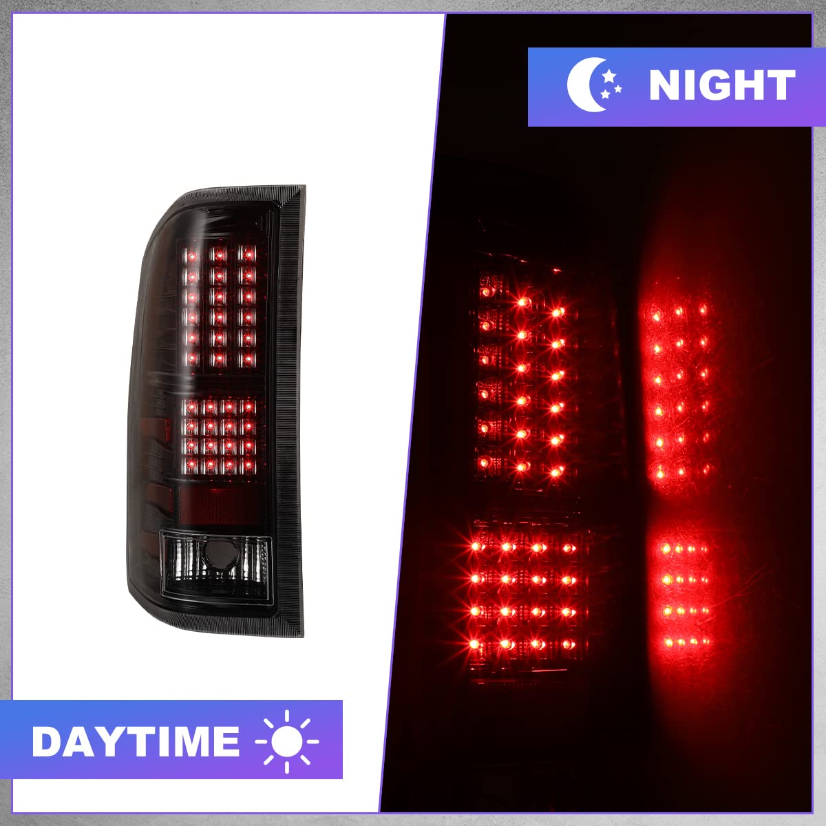 Nixon Offroad Led Taillight For 2008-2013 Chevy Silverado 1500 Tail Light Assembly For 2008-2014 Chevy Silverado 2500 3500, 2007 Silverado 1500/2500/3500 New Body (Clear Lens)