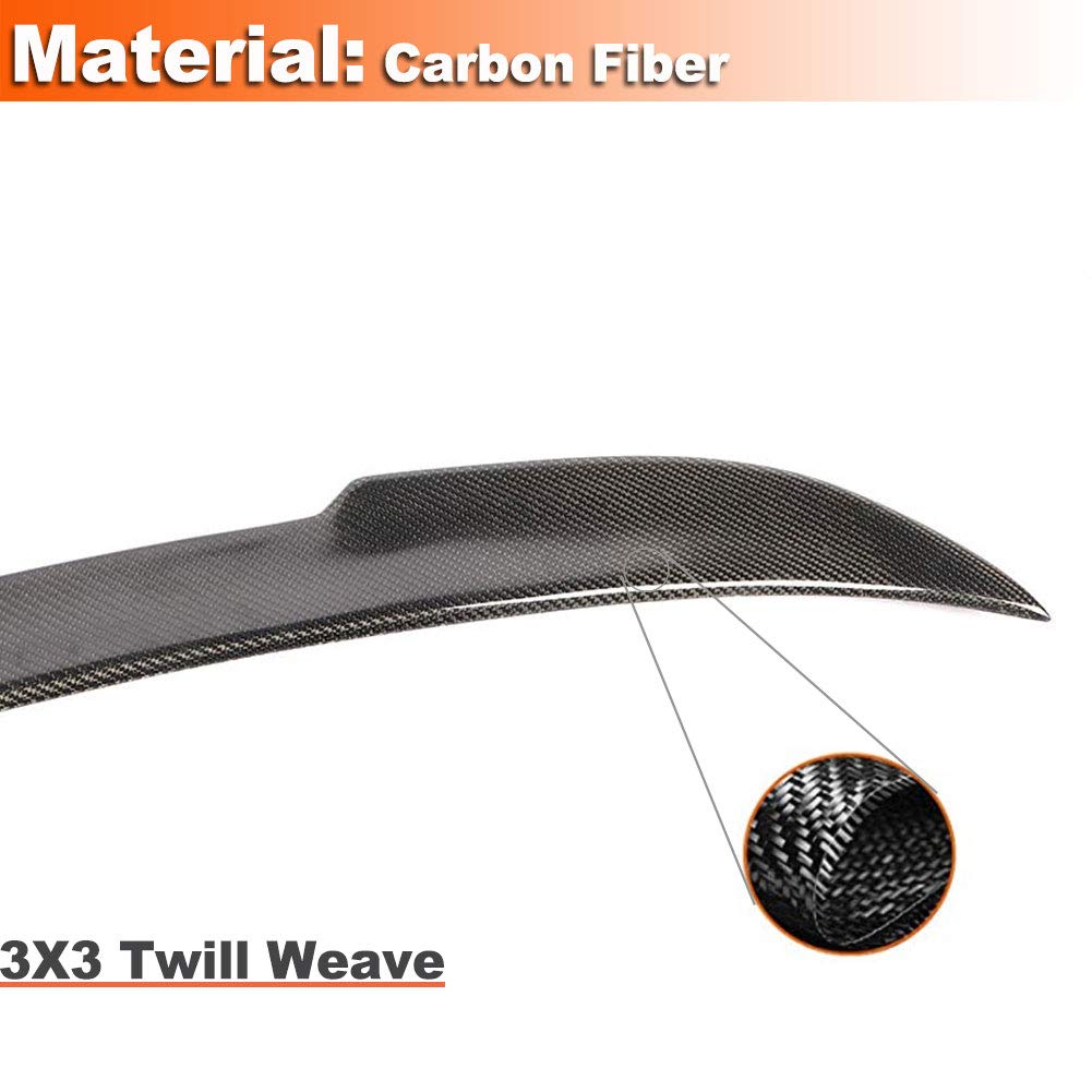 MCARCAR KIT Real Carbon Fiber Trunk Spoiler for BMW 2 Series F22 Coupe and F87 M2 2014-2020 Rear Boot Lid Highkick Tail Wing Lip
