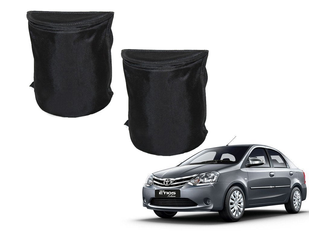 Kozdiko Semi Cylindrical Car Dustbin Set of 2 Pcs for Toyota Etios