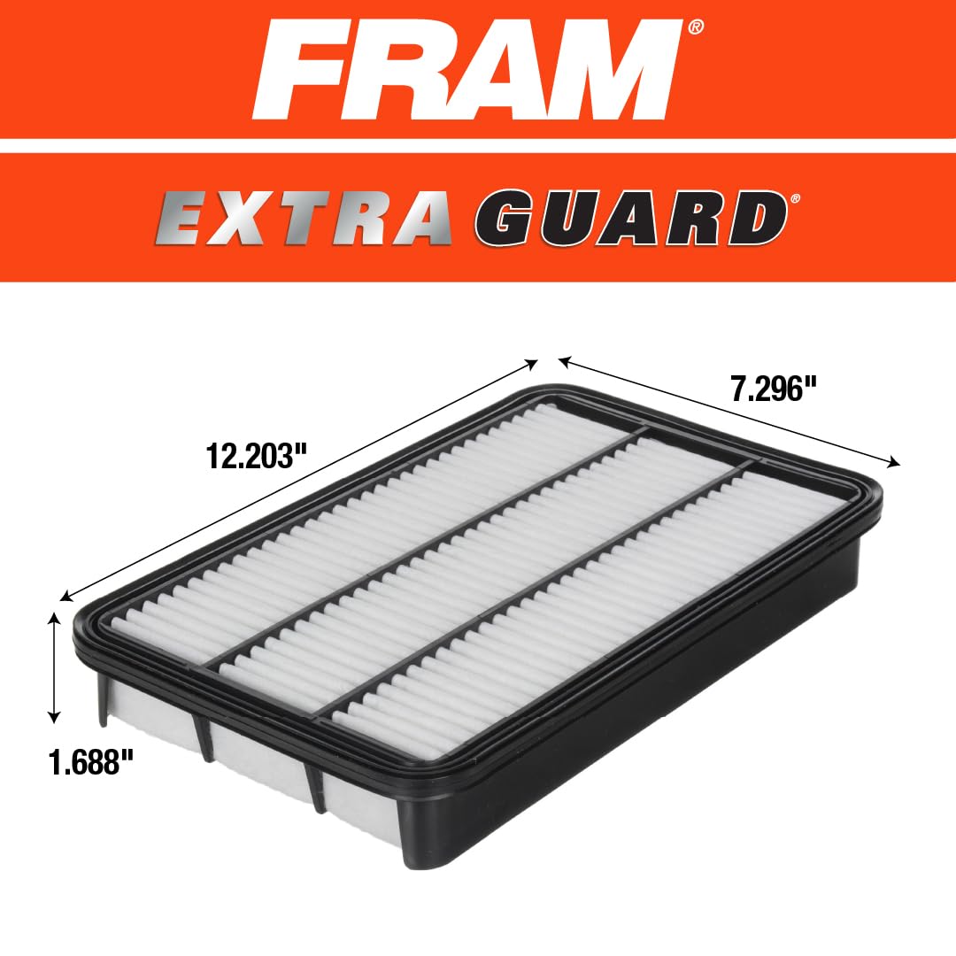 Fram Extra Guard Ca7351 Replacement Engine Air Filter For Select Toyota And Lexus Models, Provides Up To 12 Months Or 12,000 Mil