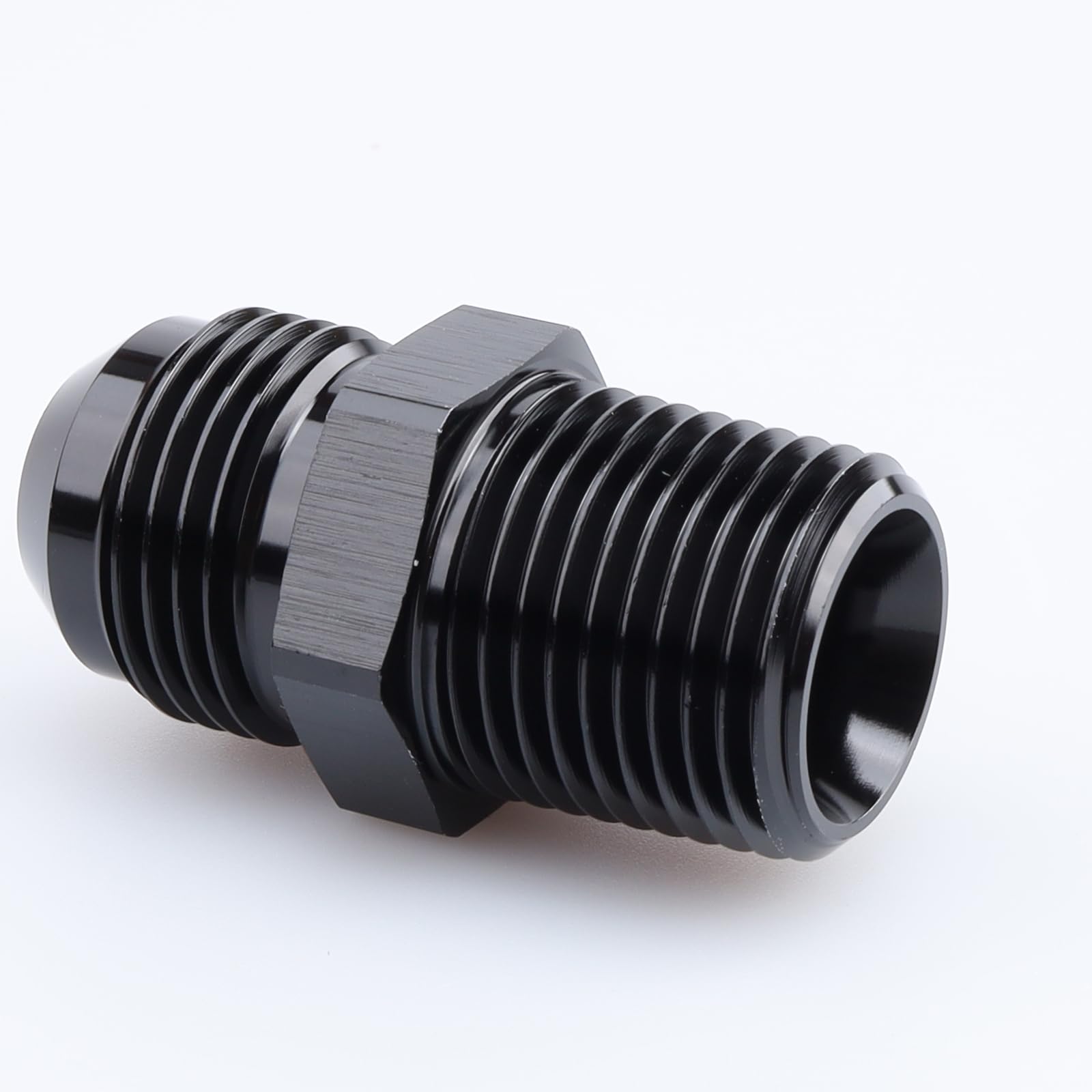 Ac Performance Male 3/4'' Npt To -10 An Flare Adapter Straight Aluminum Black