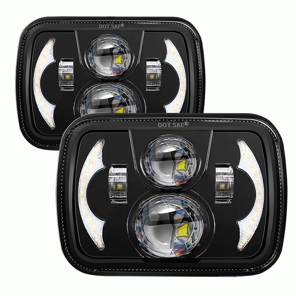 H6054 5x7 7x6 led headlights for Kenworth T300 Chevy Express S10 Blazer Van Jeep Cherokee XJ Wrangler YJ Ford E150 E250 E350 Eco