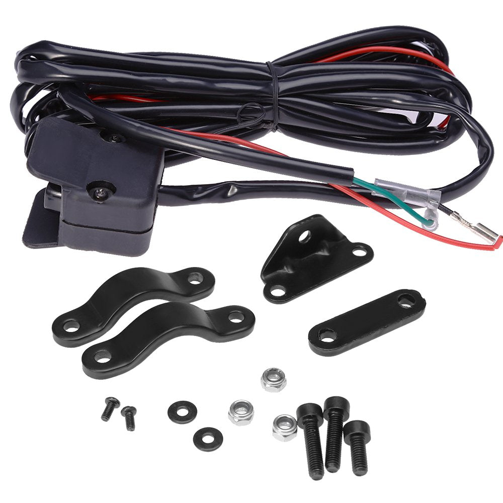 TUKIMA 12V Winch Rocker Thumb Switch - Black Plastic, Model PZ734, with Mounting Bracket for KFI, WARN, Ramsey, SUPERWINCH, Champion, Ven