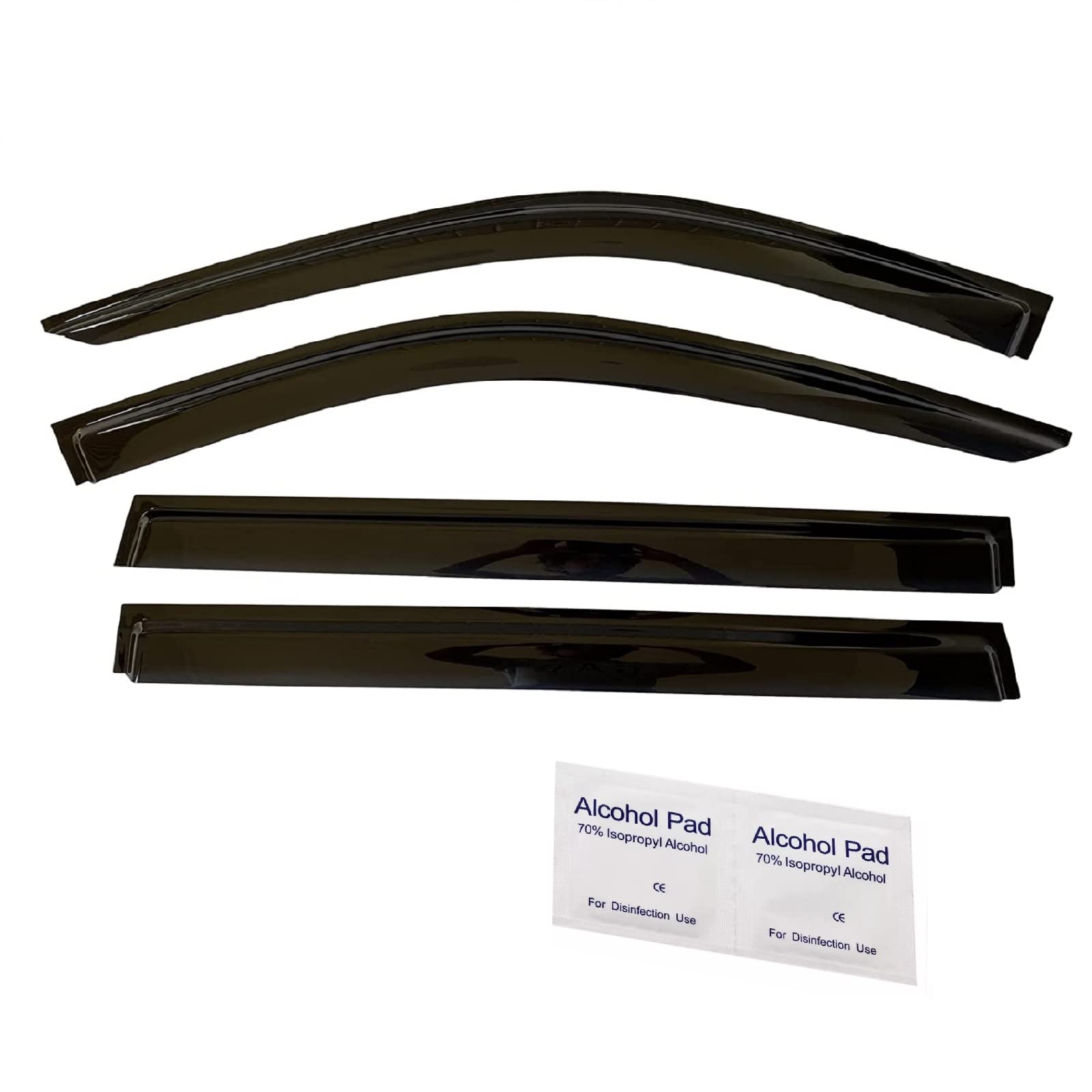 2021-2025 Tape-On Rain Guards For Chevrolet Suburban (Chevy) & For Gmc Yukon Xl Side Window Visor Deflectors Extra Thick Vent Sh