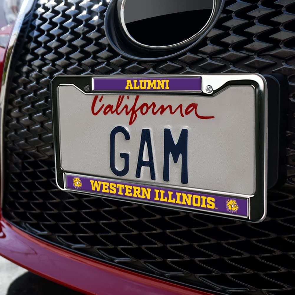 GRAPHICS & MORE Metal License Plate Frame - Full Size, Western Illinois University, One Size