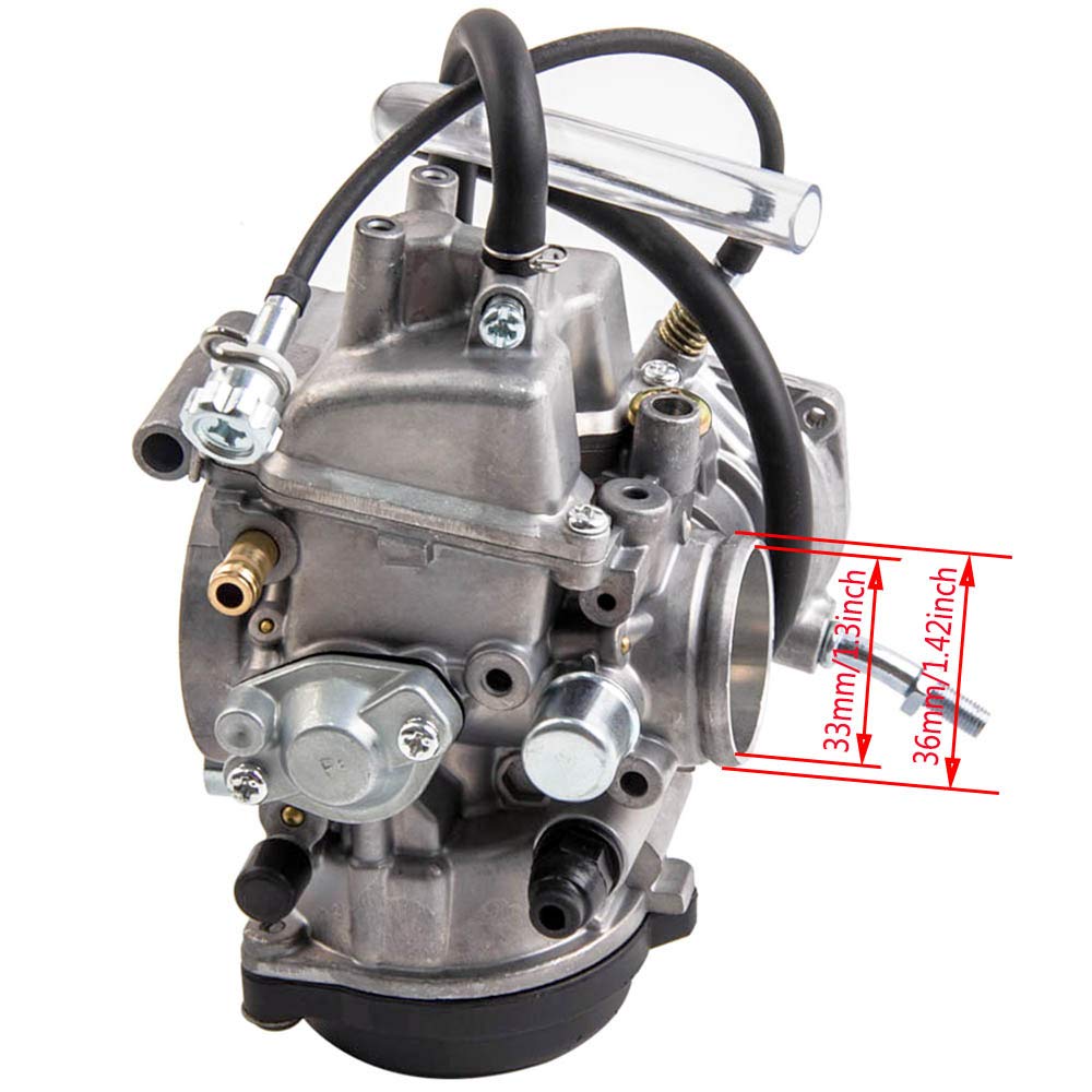 LIYYOO YFM400 Carburetor Kit for Yamaha Big Bear, Wolverine, Kodiak, Grizzly 400 ATV (2000-2006) with Air & Fuel Filters