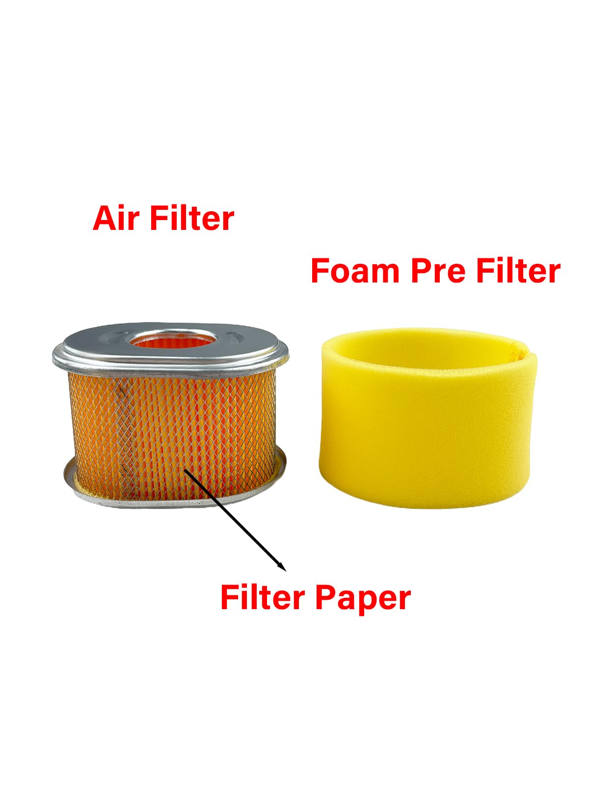 TURBOTUNITY 2 Pack of Air Filter Kits for Honda GX140 GX160 GX200 5hp 5.5hp 6.5hp Engine 17210-ZE1-505 17210-Z4M-821 17210-ZE1-8