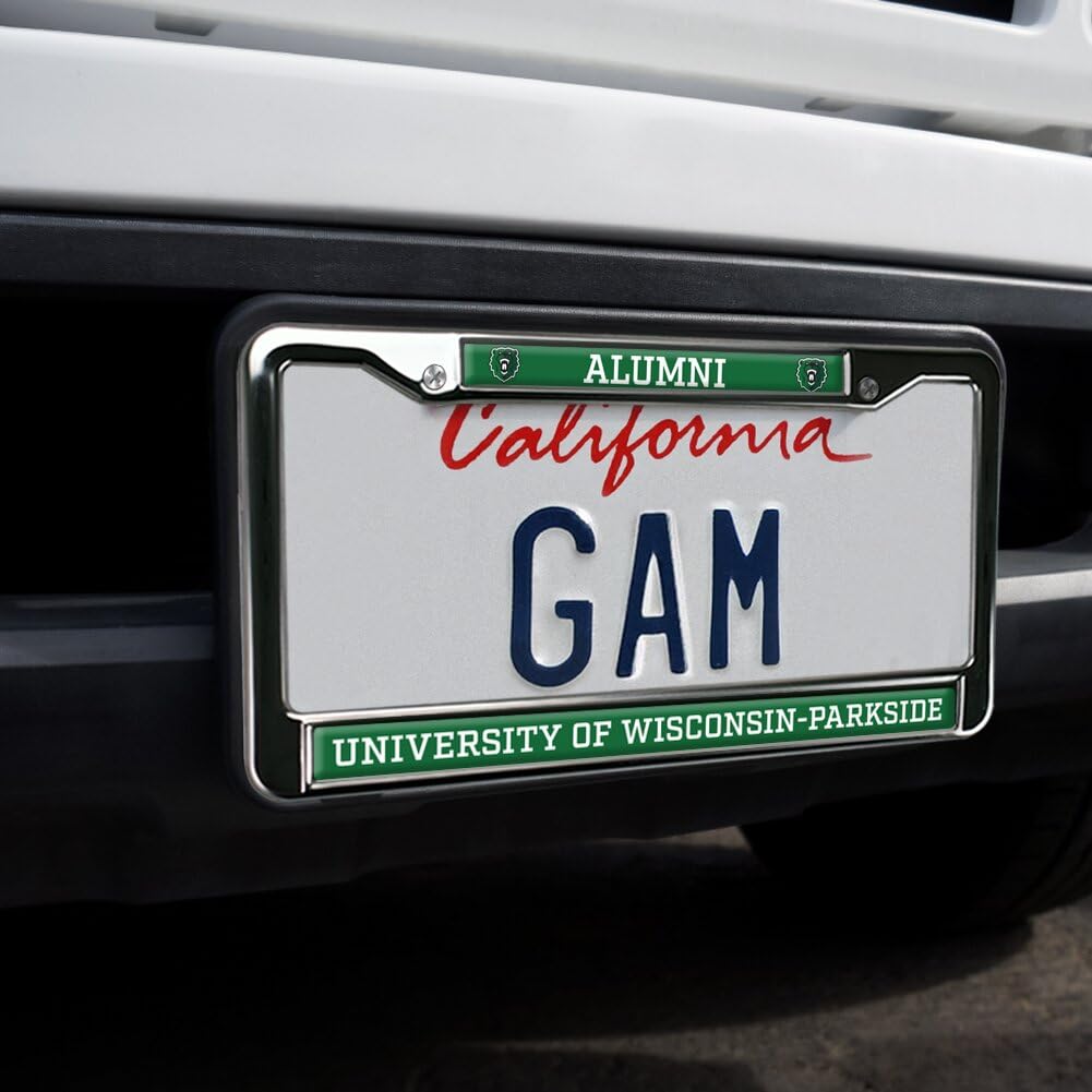 GRAPHICS & MORE Alumni License Plate Frame - Metal, Full Size, Wisconsin–Parkside Rangers