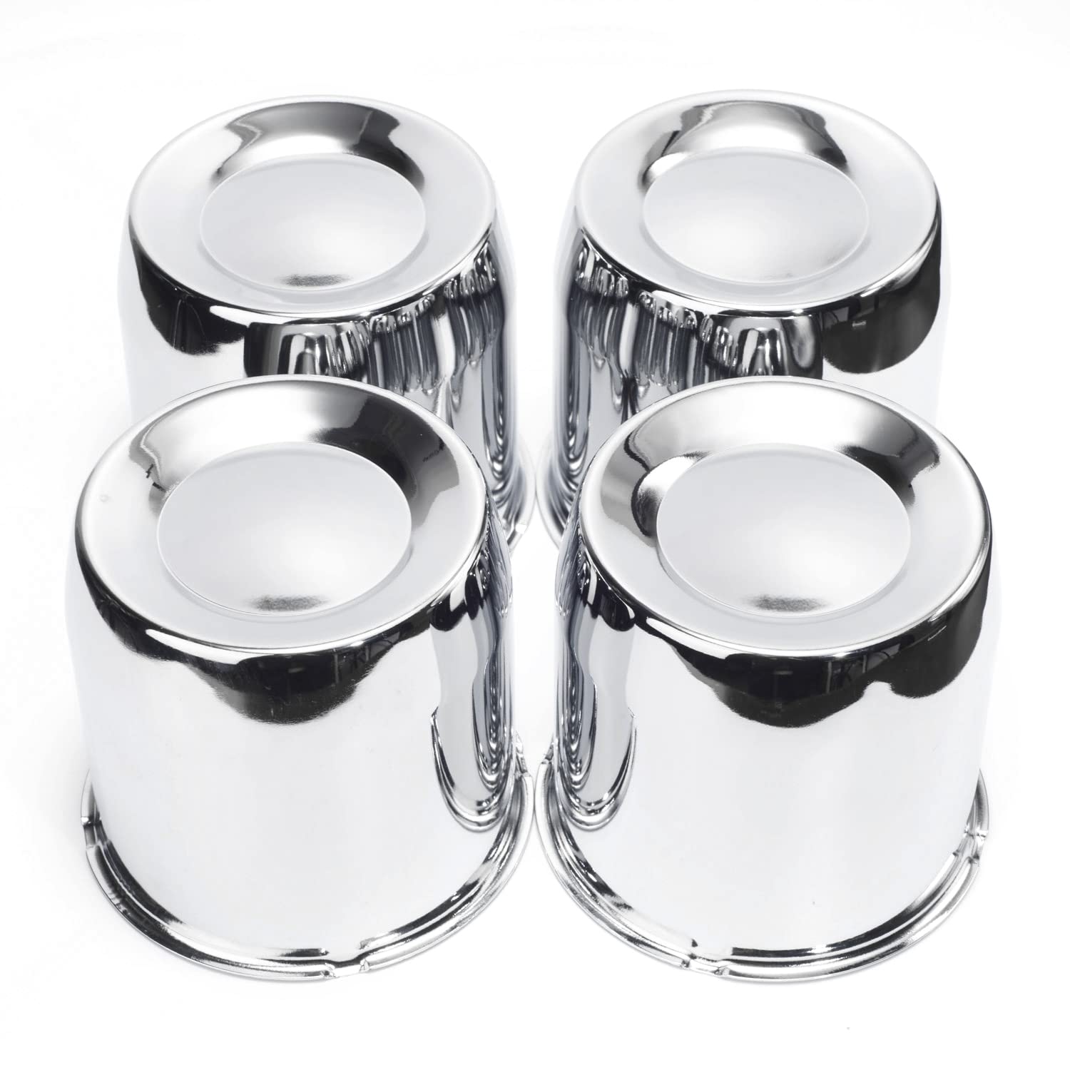 RTrhinoTuning 5.15in Trailer Wheel Center Caps Chrome Push Through Truck Hub Caps for 1986 F-250 8 Lug Rims, 130.5mm/5.15'' Hole