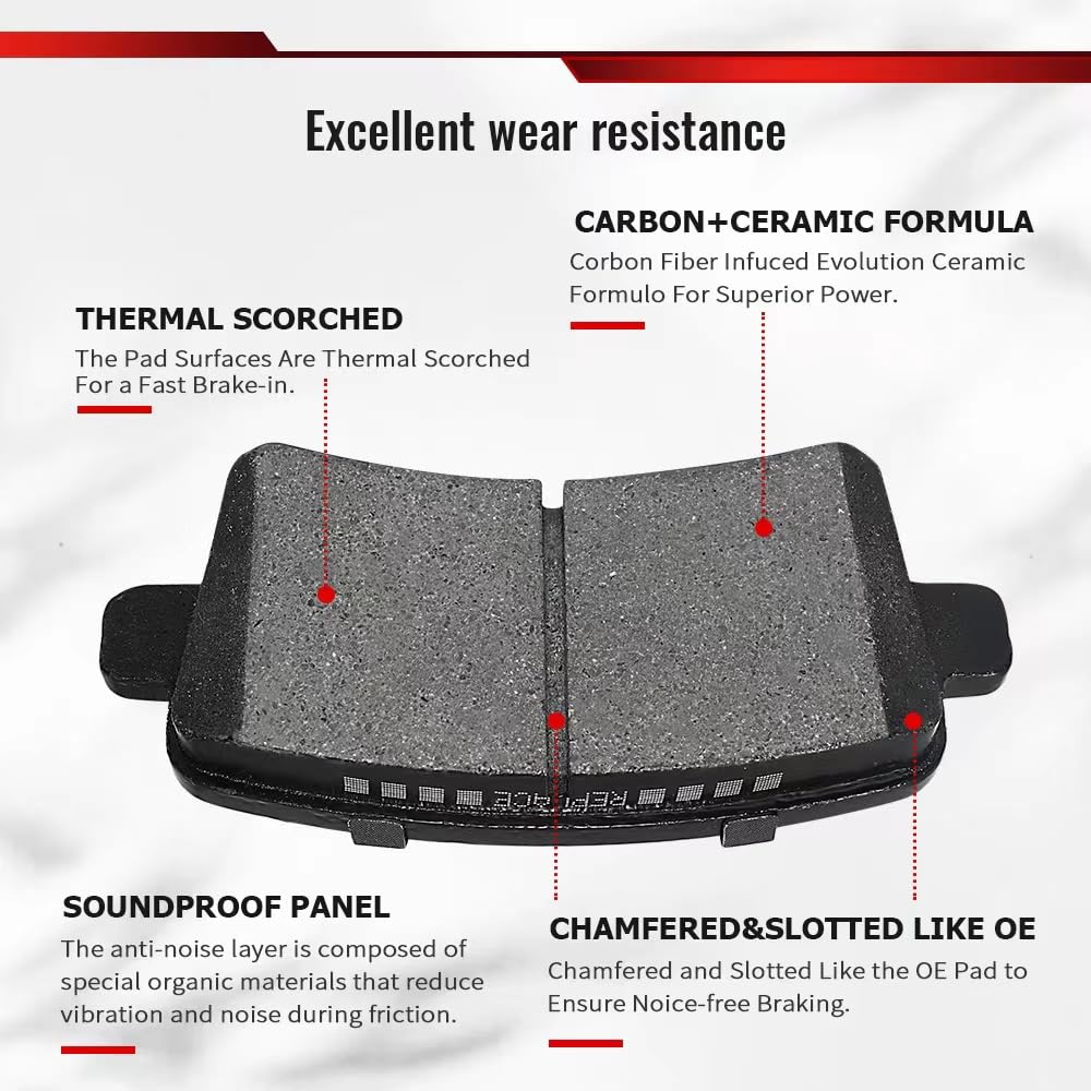 Sipautec-Front And Rear Disc Brake Pads Set Ceramic Replacement For 2018 2019 2020 Honda Odyssey All Models D2089 D1954