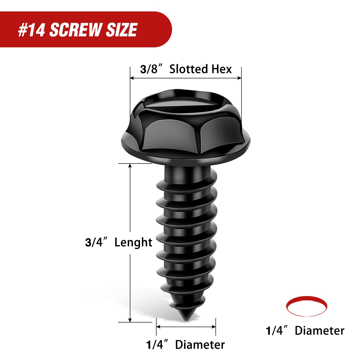 Nilight License Plate Screw Kit For Fastening Front And Back License Plates On Cars, Suvs, And Trucks Black Zinc Plated Rust-Pro
