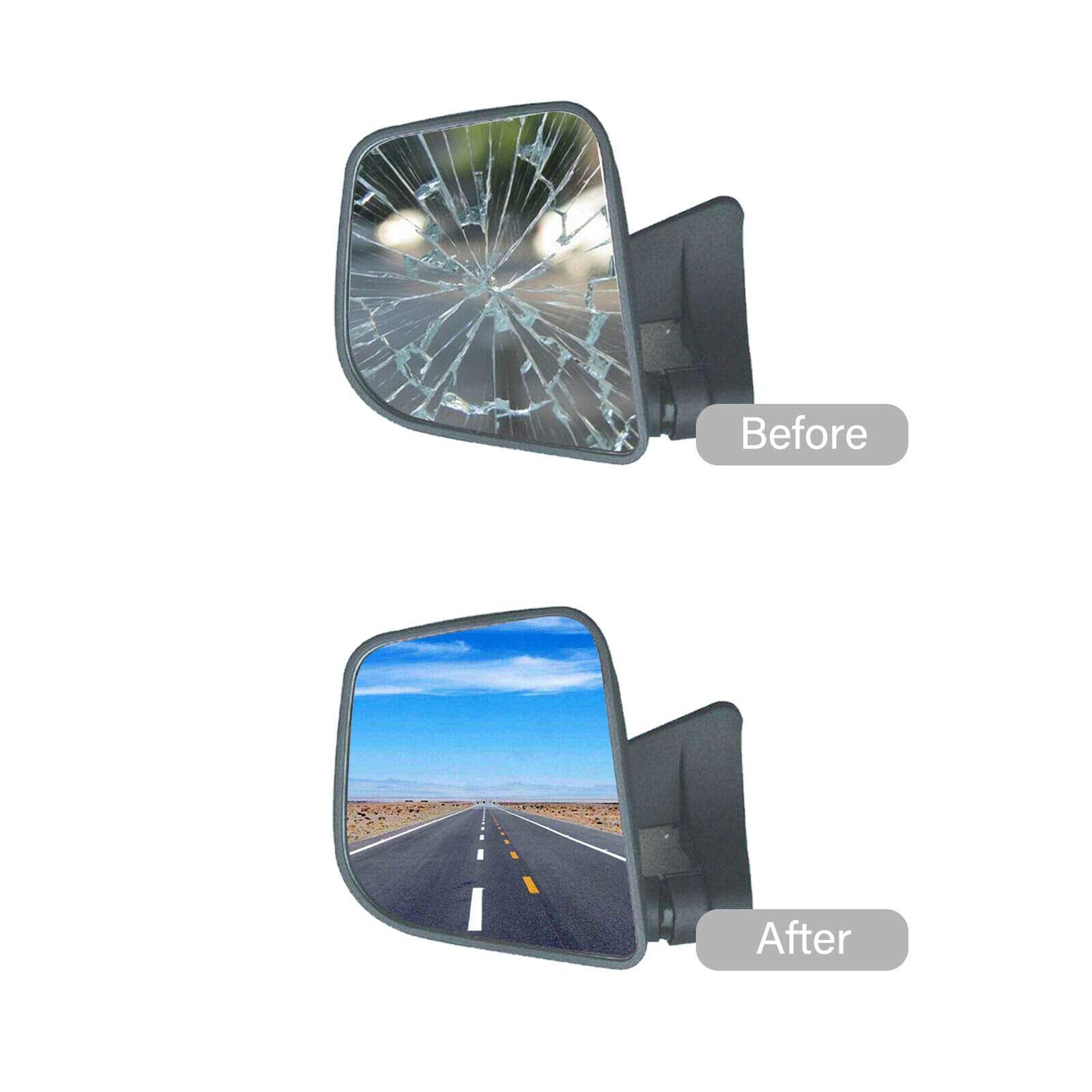 Adanz Lower Towing Mirror Replacement Glass Fit For 1994-2009 Dodge Ram 1500 2500 3500 4000 4500 5500 700 Van Pickup Truck Drive