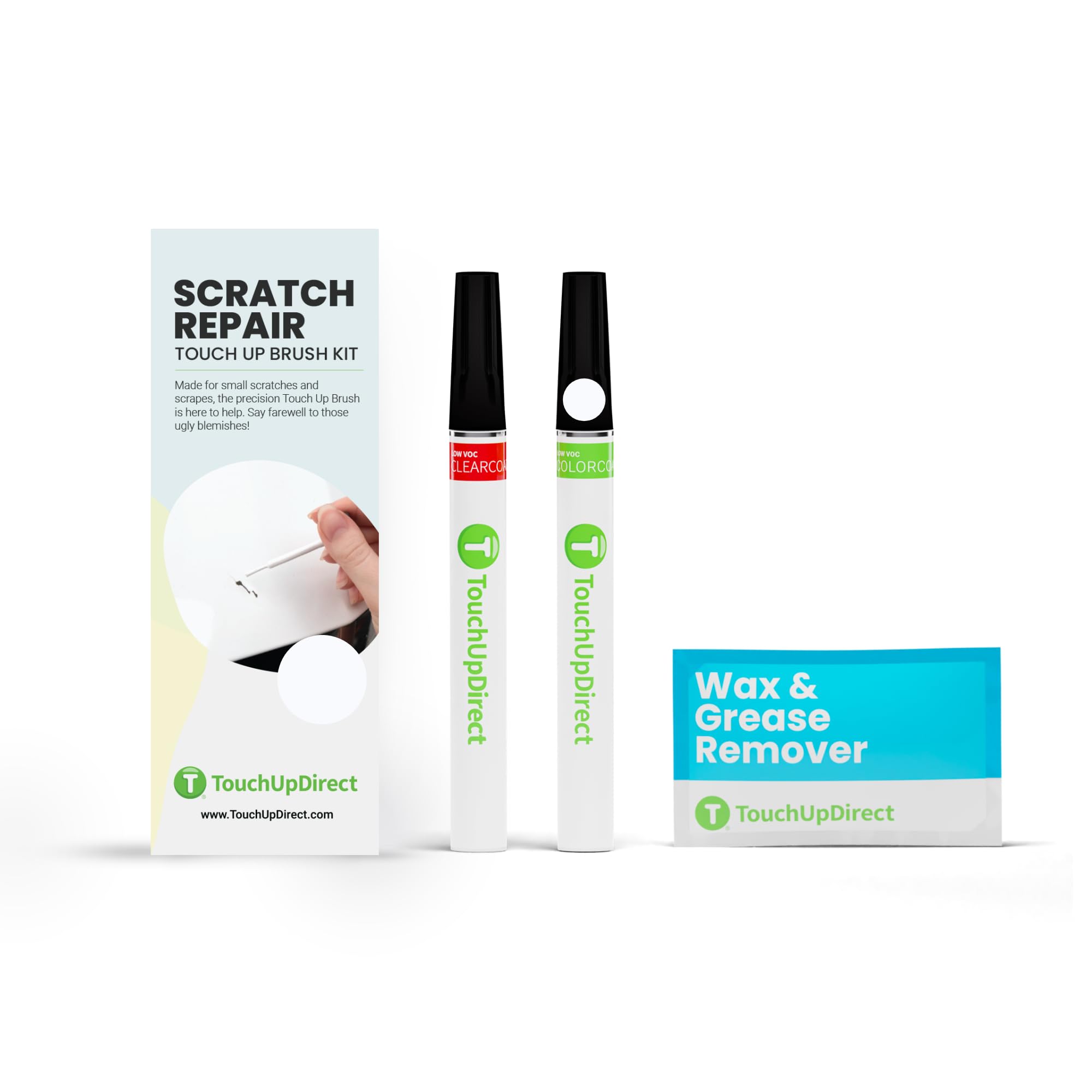 TouchUpDirect GAZ/WA8624 Summit White Compatible with GMC Exact Match Scratch Repair Touch Up Paint - Brush Kit