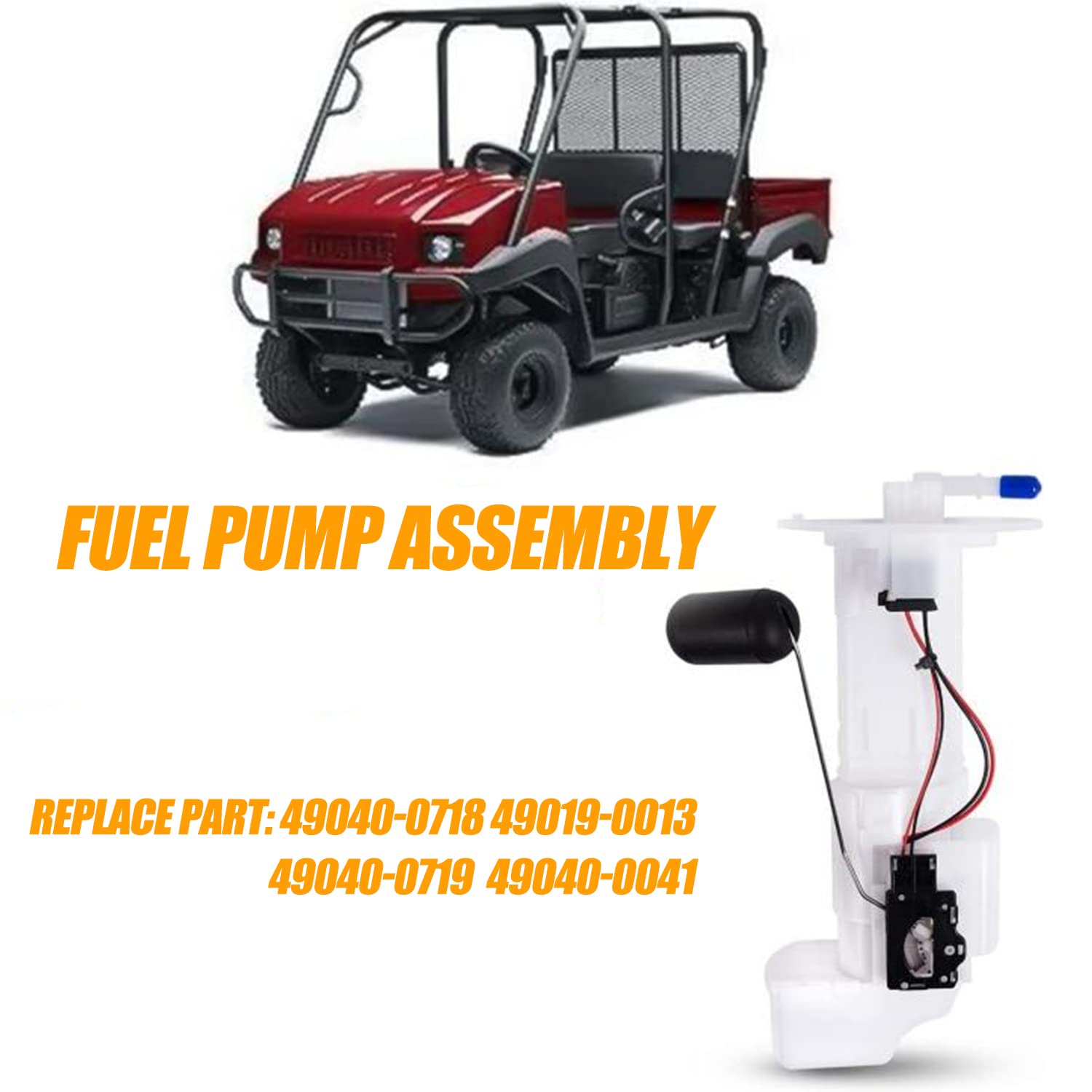 RANSOTO 49040-0718 Fuel Pump Module Assembly Compatible with 2009-2020 Kawasaki Mule 4000 4010 Mule SX TERYX 750 KRF750 Replace