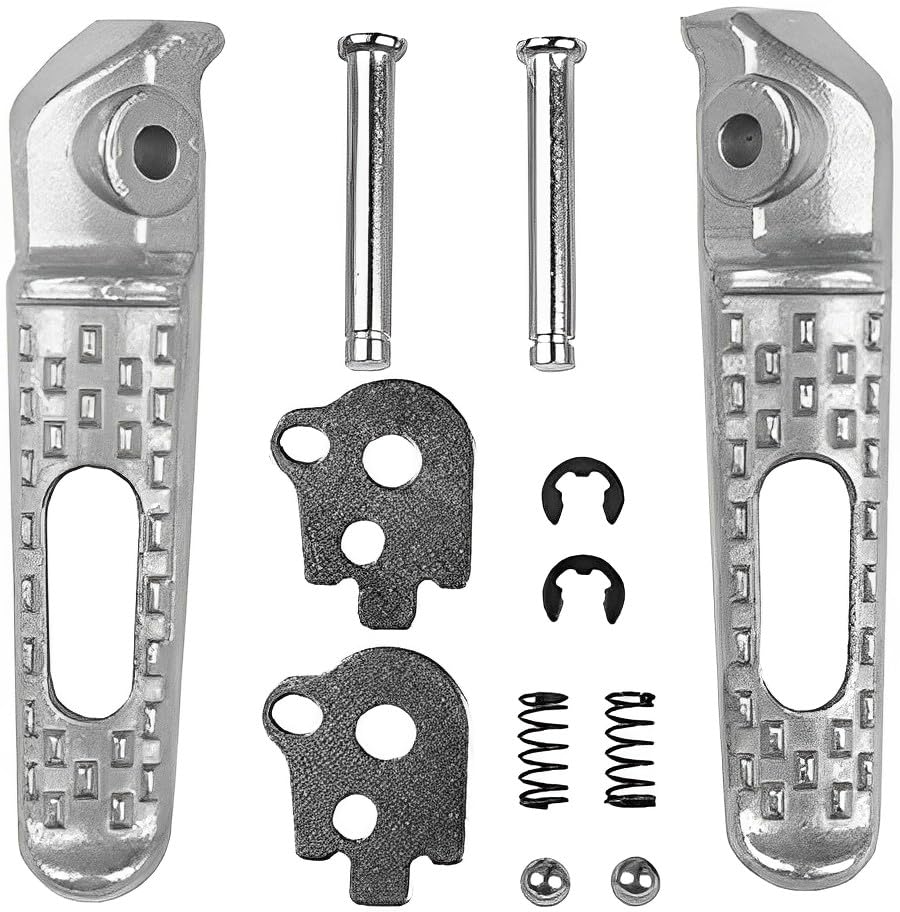 Motorcycle Rear Foot Pegs Footrests Pedal Fits For Honda Cbr600Rr 2003-2023, Cbr1000Rr 2004-2016 (Rear-White)