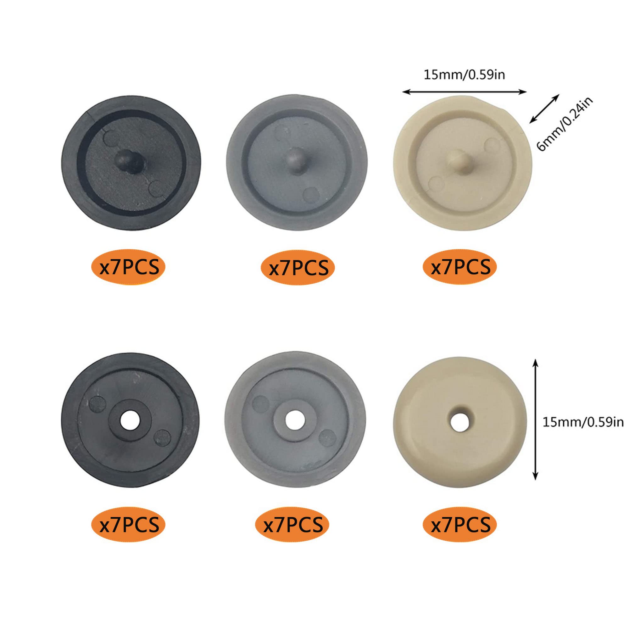 21 Sets Seat Belt Stop Button with 1 PCS Wooden Handle Awl Prevent Belt Buckle from Sliding Down The Belt | Removable Without We