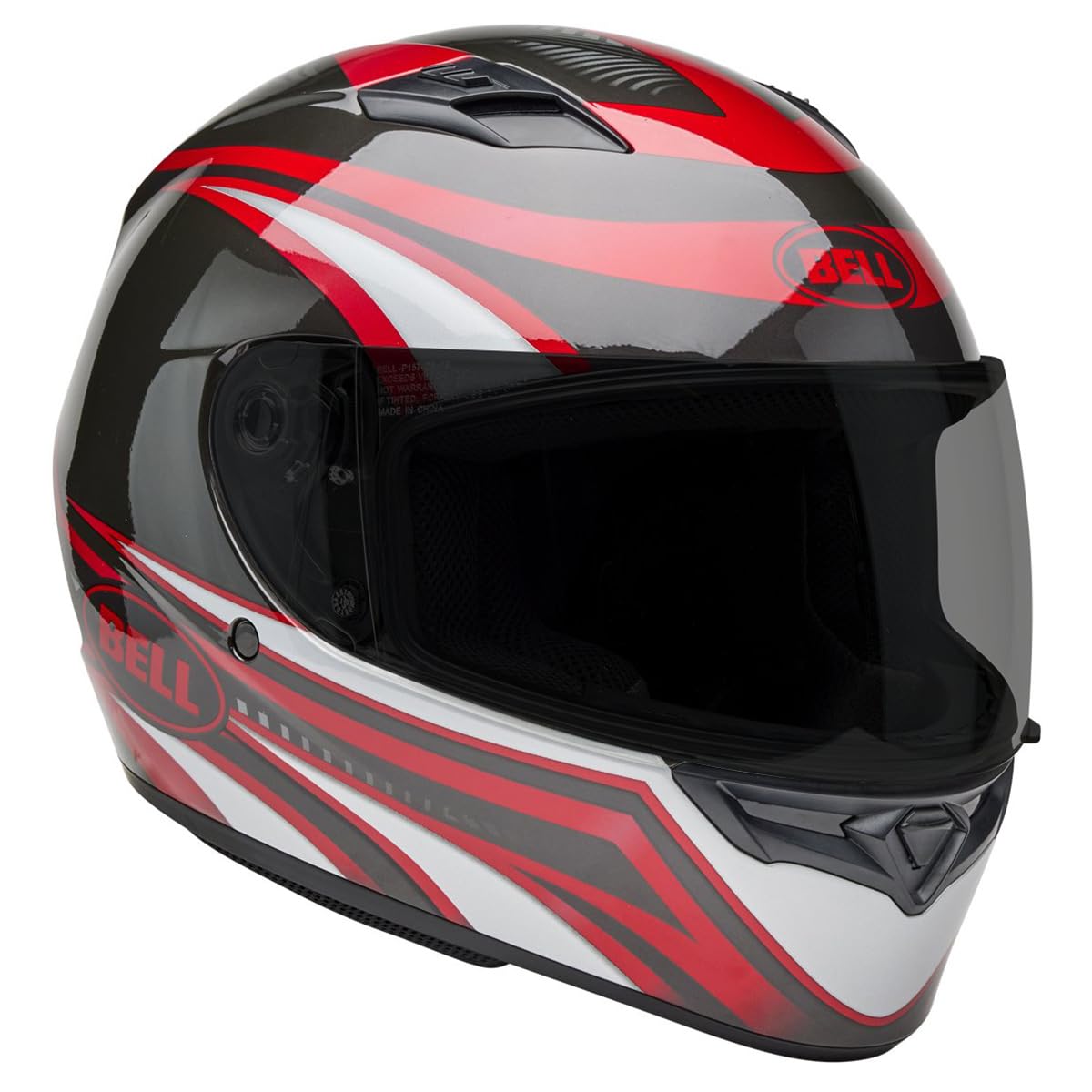 Bell Qualifier Full-Face Motorcycle Helmet (Gloss Conduit Red/Silver - Small)