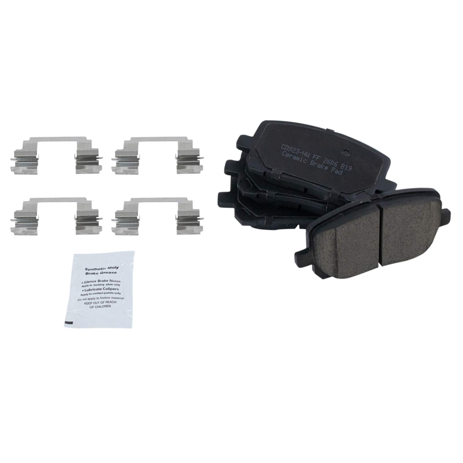 Trq Front Brake Pad & Rotor Kit Brake Pads Brake Rotor Ceramic Premium G-Coated Compatible With 2003-2008 Pontiac Vibe Toyota Co