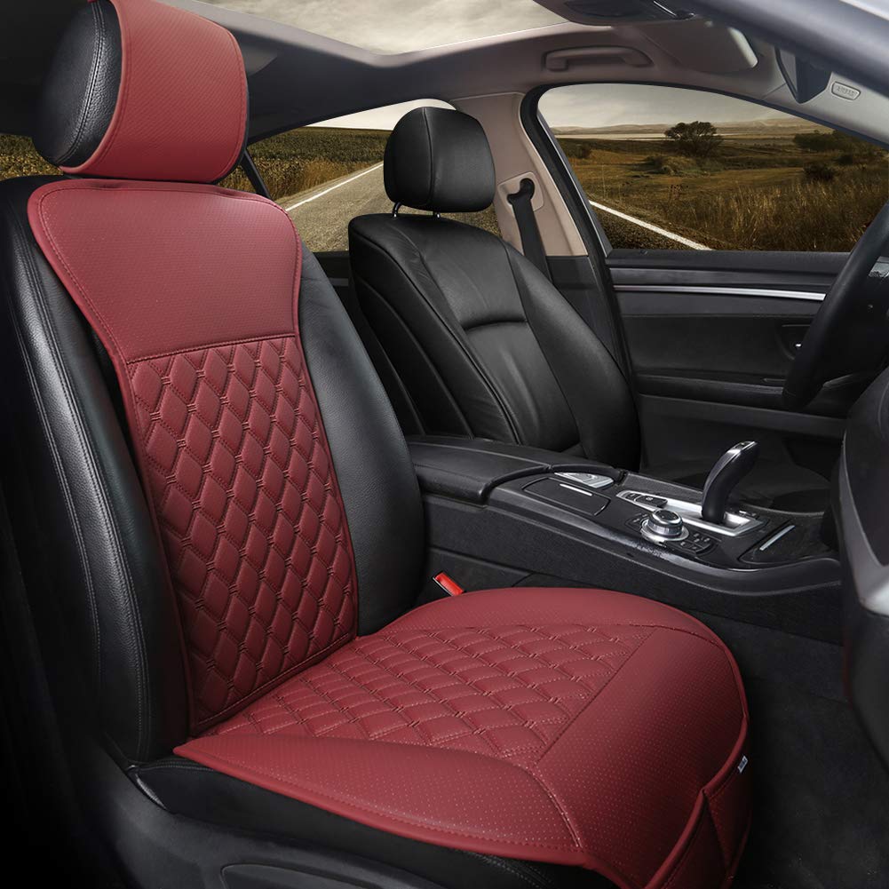 Black Panther Car Seat Cover, Luxury Car Protector, Universal Anti-Slip Driver Seat Cover With Backrest(1 Piece, Red Wine)