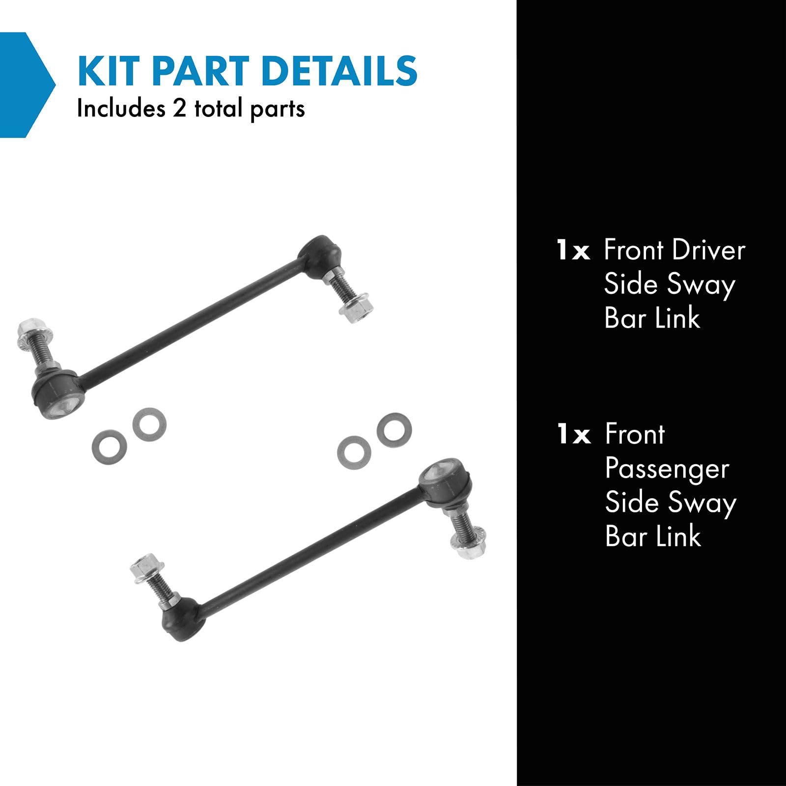 Trq Front Sway Bar Stabilizer Link Set Compatible With 2005-2022 Chrysler 300 2017-2022 Dodge Challenger 2007-2022 Charger 2005-