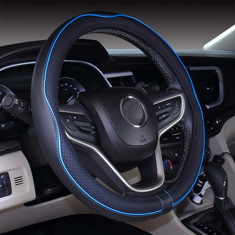 Mayco Bell 2019 New Microfiber Leather Car Extra Large Steering Wheel Cover For Big Trucks (18.3-18.7'', Light Blue)