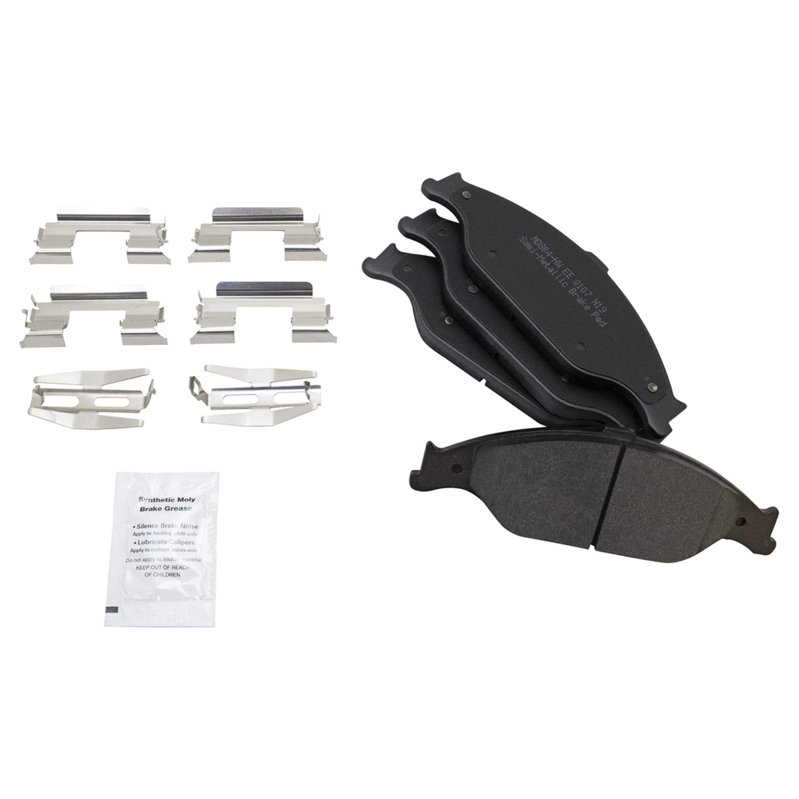 Trq Front Brake Pad & Rotor Kit Brake Pads Brake Rotor Semi-Metallic Premium G-Coated Compatible With 1999-2004 Ford Mustang