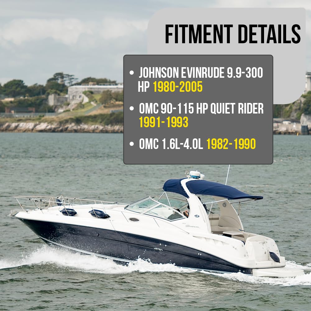 Fasworx Fuel Primer Choke Solenoid Valve Compatible With Omc Johnson Evinrude 9.9-300 Hp 1980-2005 Outboard 5007356 5828665 3979