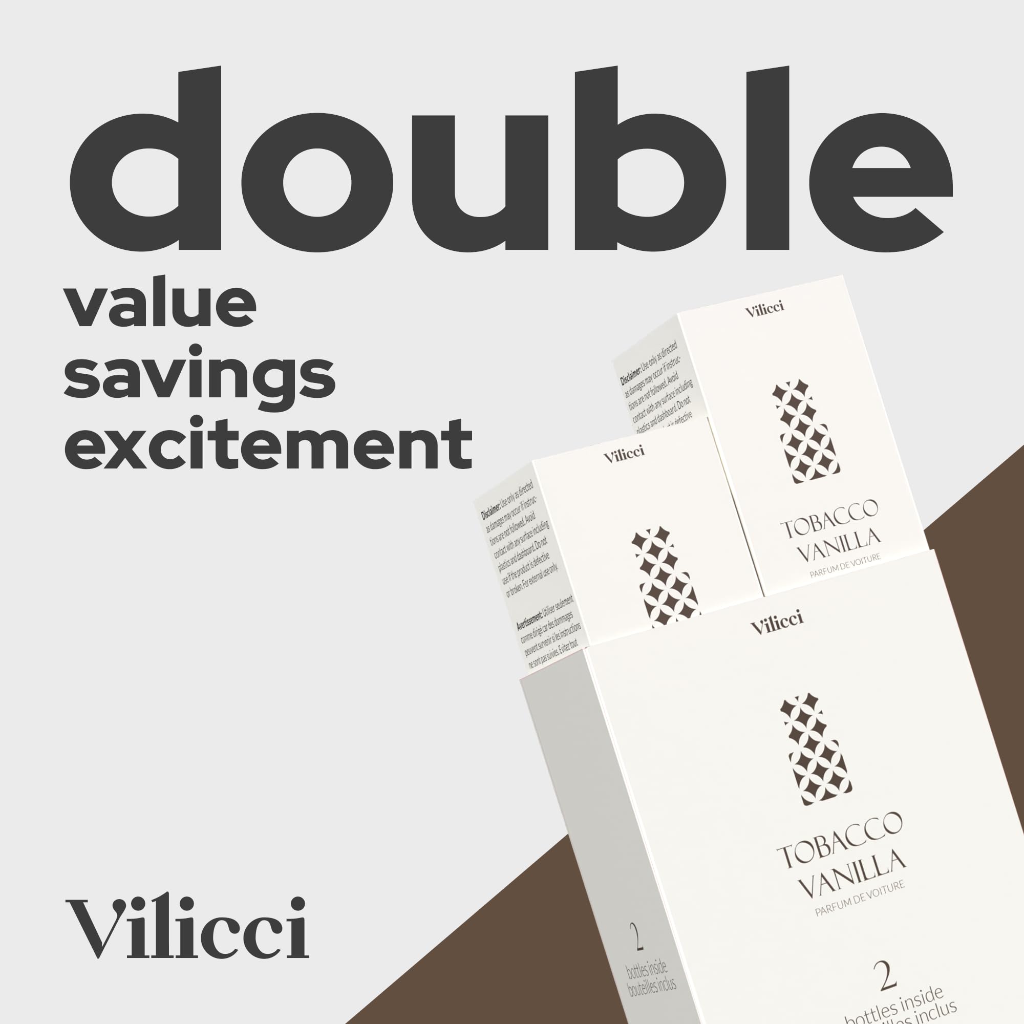 Vilicci Car Air Freshener - Long Lasting Tobacco Vanilla Scent Perfume For A Refreshing Drive | Auto Air Freshener, Eliminates U