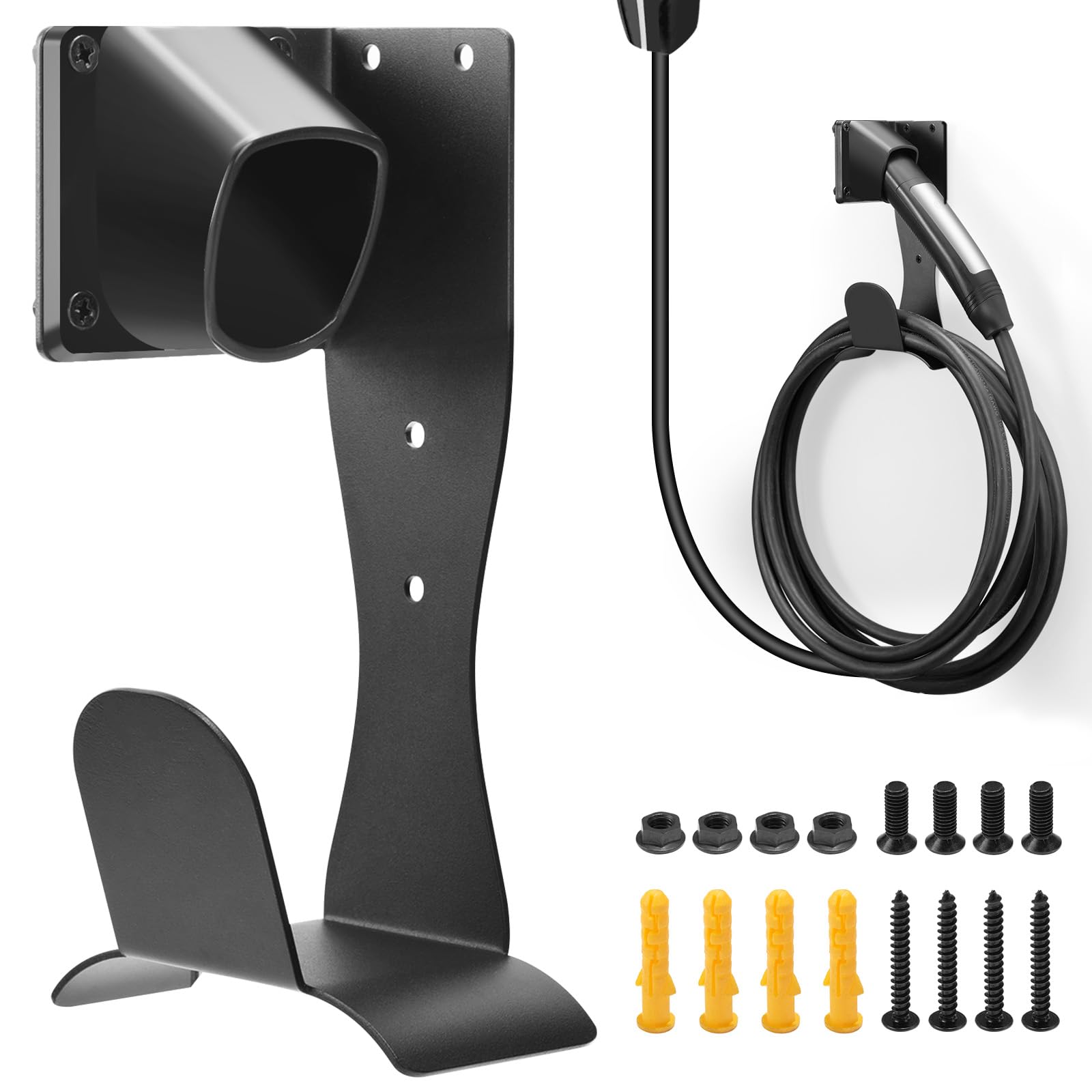LZSTEC for Tesla Charger Cable Holder Organizer Wall-Aligned Mount Space-Saving, NACS EV Charger Holder for Tesla Model 3/Y/X/S 