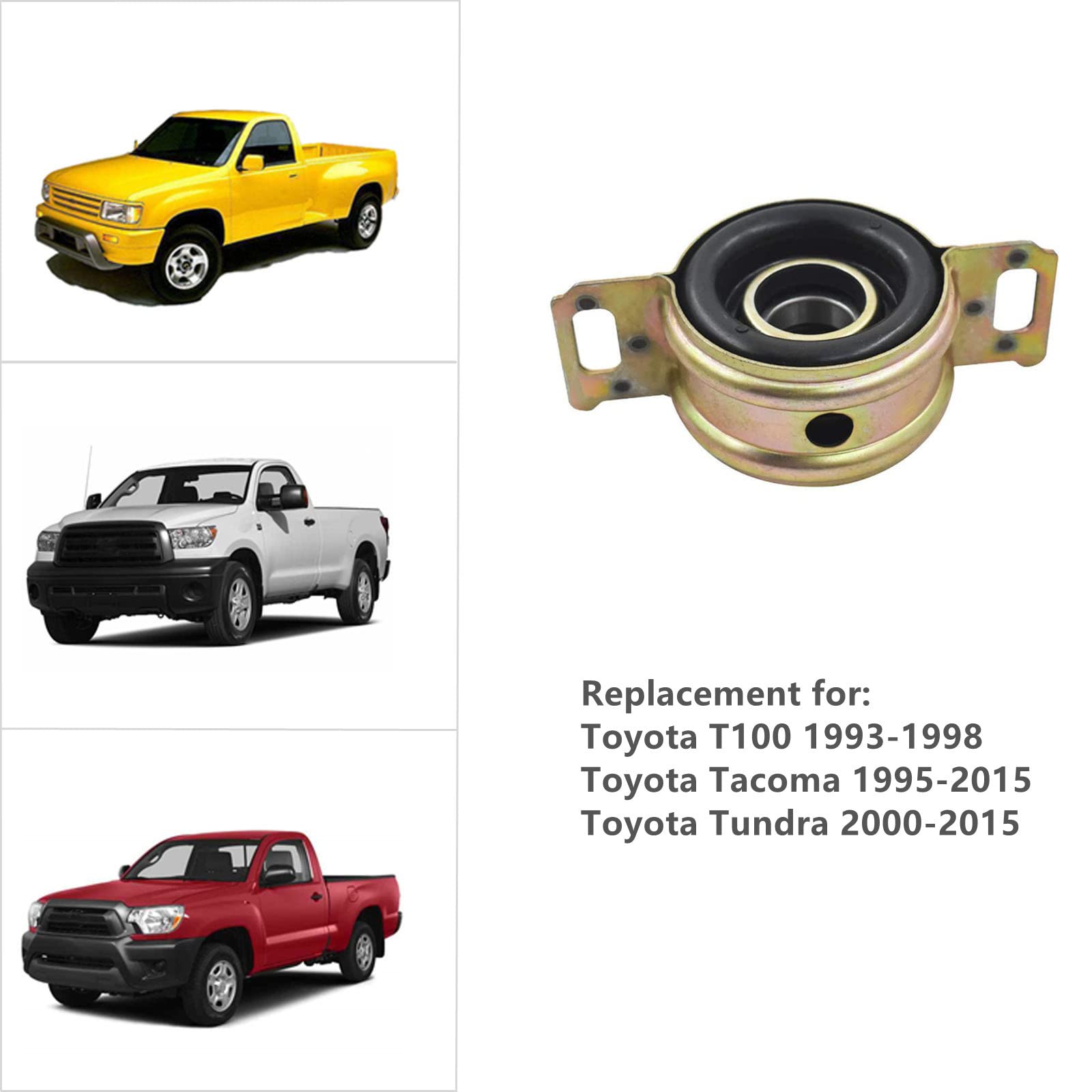 Drive Shaft Center Support Bearing 37230-35130 Replacement for Toyota T100 1993-1998 Toyota Tacoma 1995-2015 Toyota Tundra 2000-