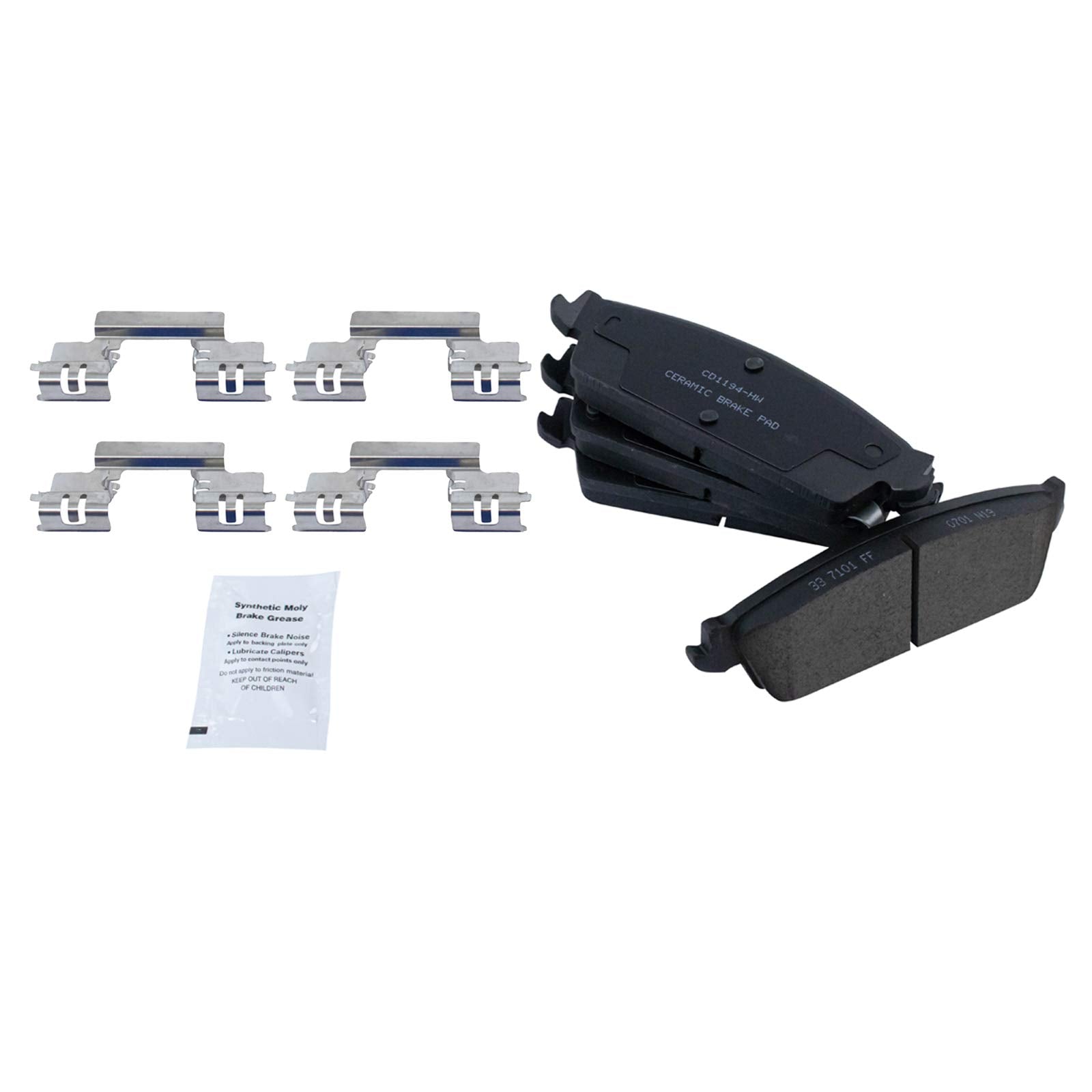 Trq Rear Ceramic Brake Pad & G-Coated Rotor Kit For Cadillac Chevrolet Gmc