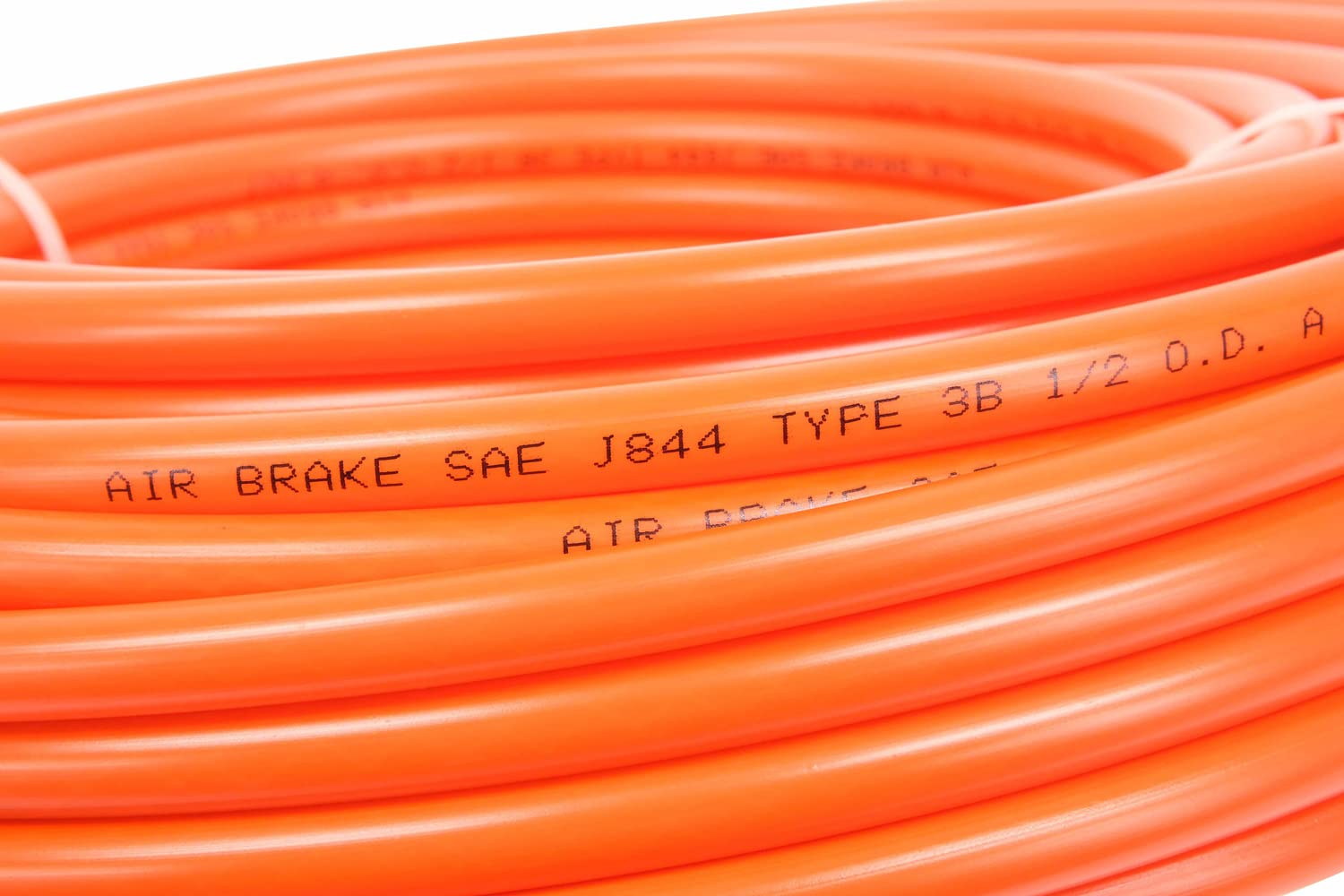 Mytee Products (2 Pack) 3/8'' OD x 100' Orange SAE J844 Nylon Air Brake Tubing DOT Approved | Pneumatic Nylon Air Line Hose for