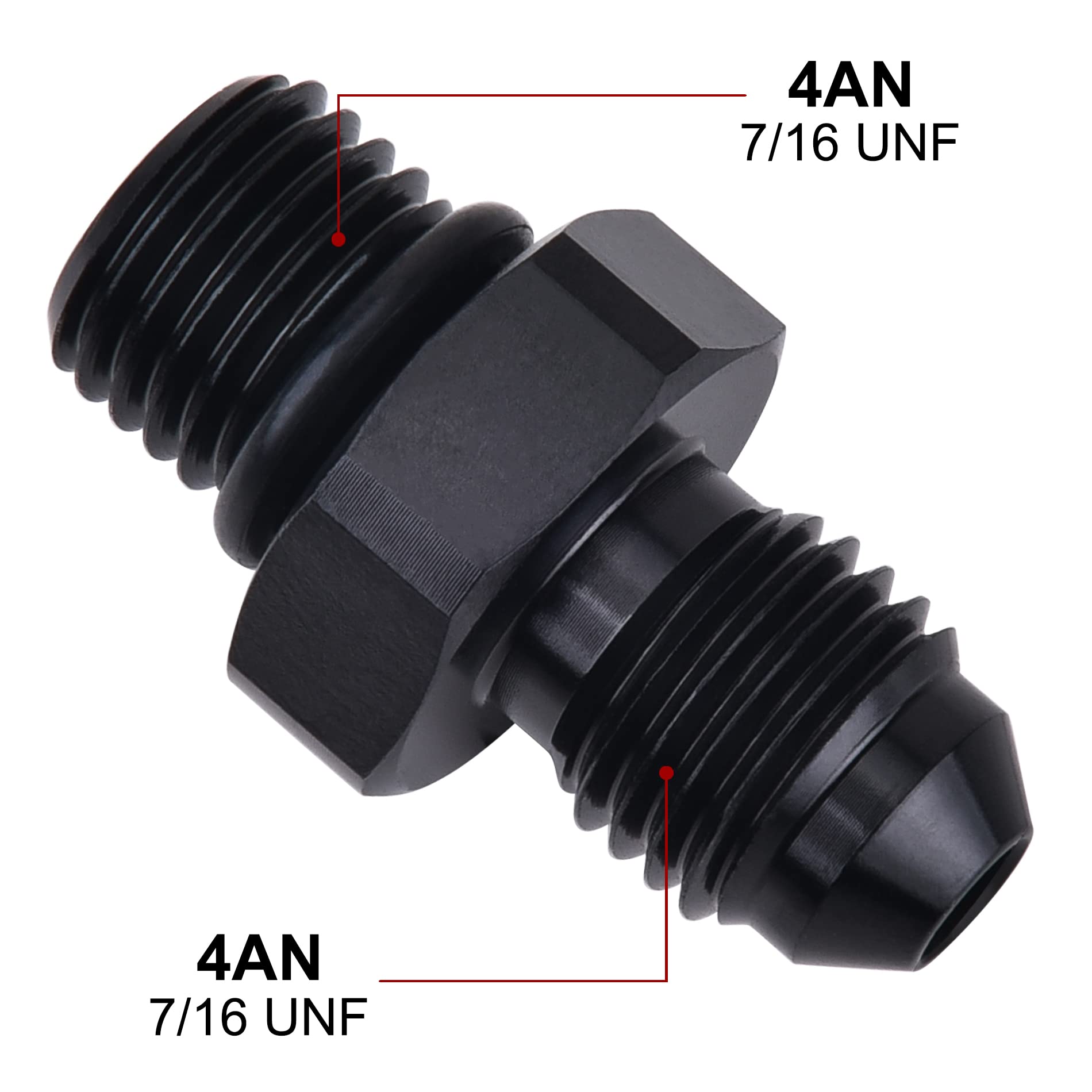 Evil Energy 4An Flare To An4 Orb Male O-Ring Fitting Adapter