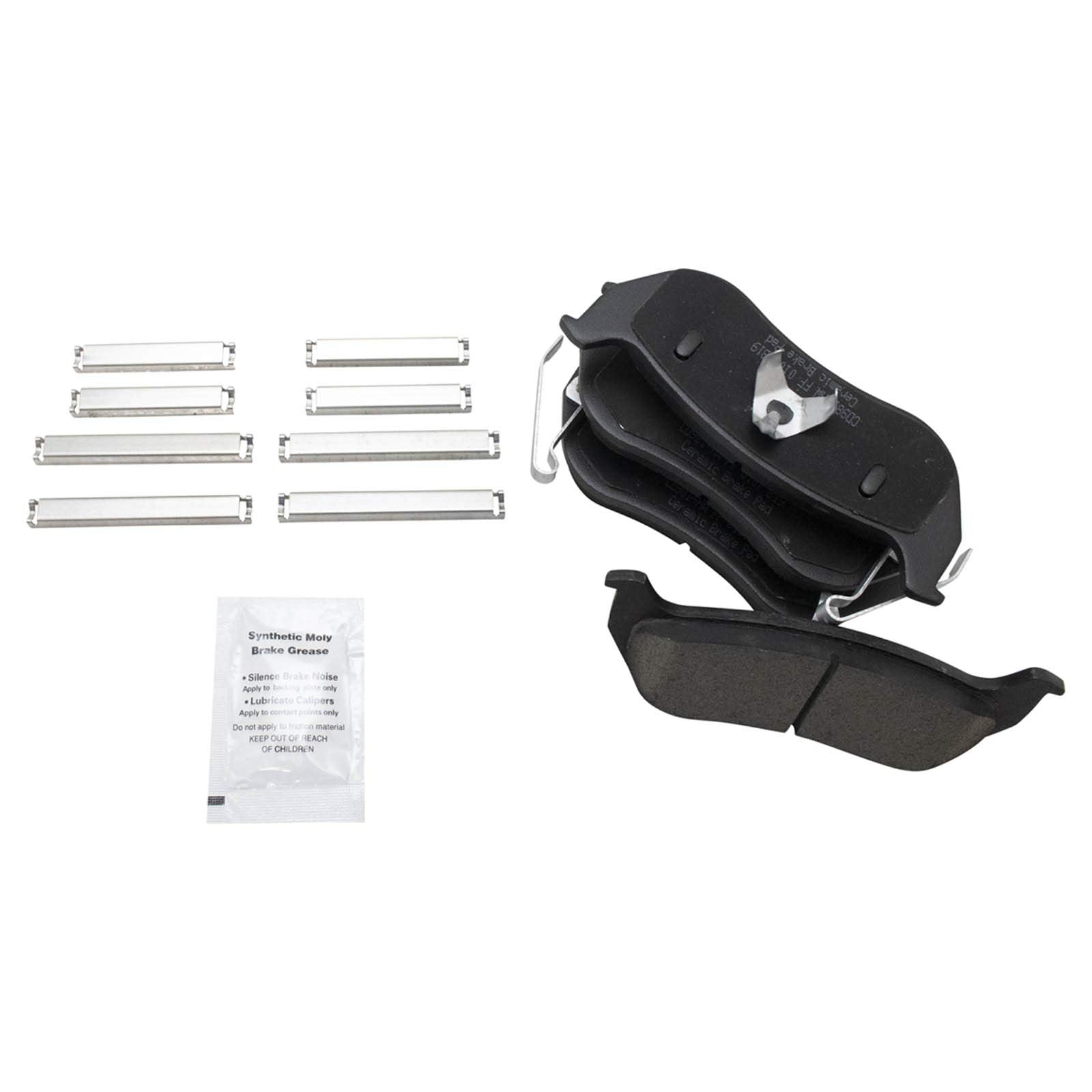 Trq Rear Brake Pad & Rotor Kit Brake Pads Brake Rotor Parking Brake Shoe Set Ceramic Compatible With 2003-2007 Jeep Liberty 2003